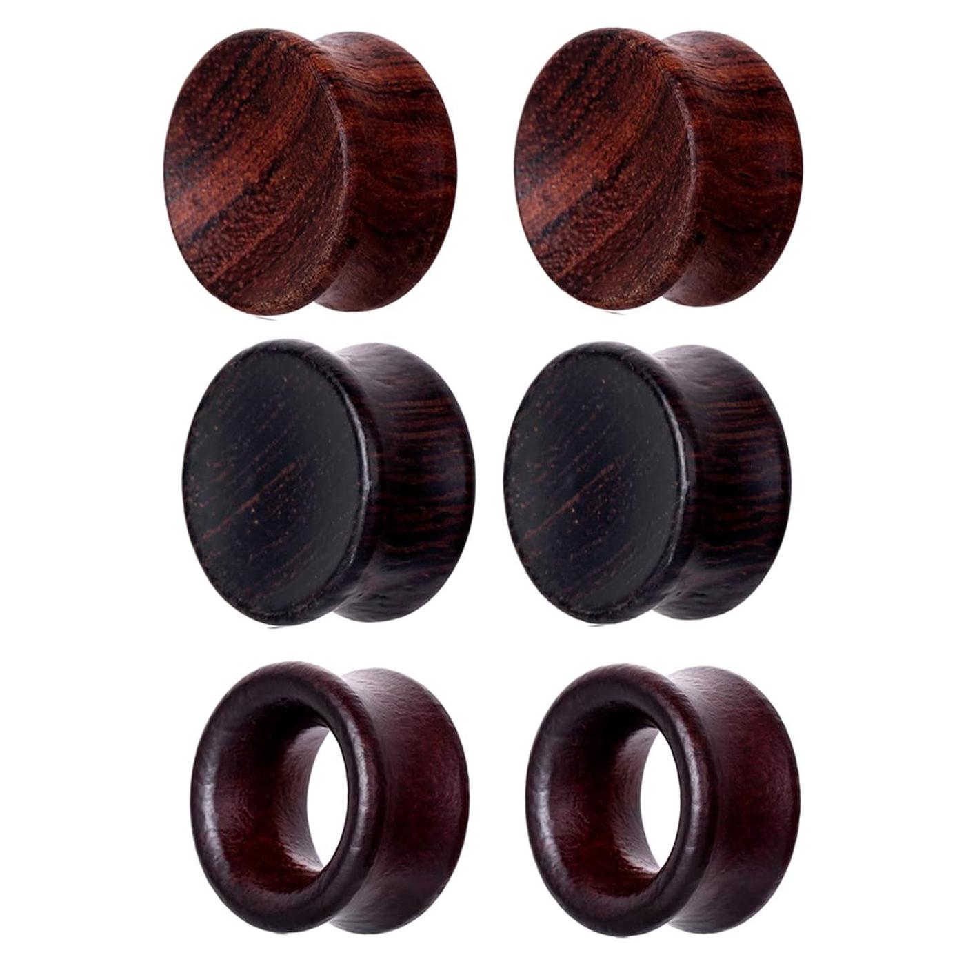 Tapones de Oreja de Madera TIANCI FBYJS 10mm 3 Pares Orgánicos