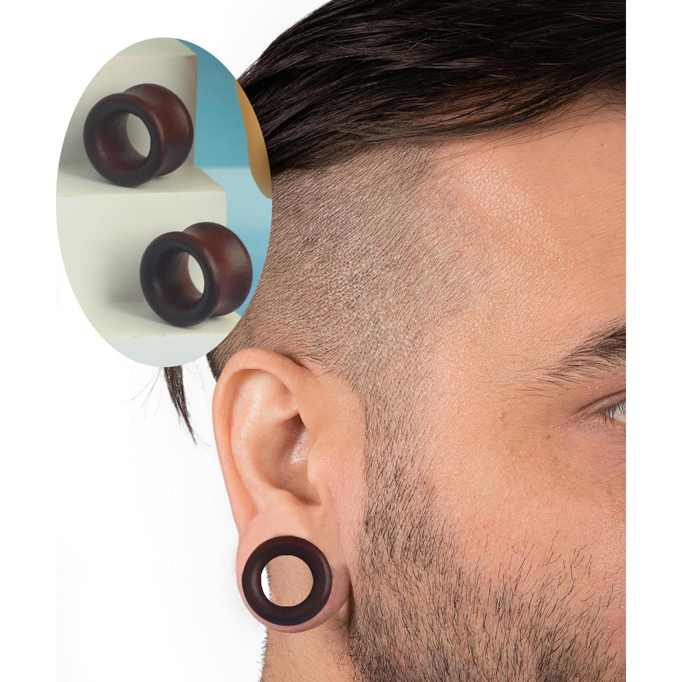 Tapones de Oreja de Madera TIANCI FBYJS 10mm 3 Pares Orgánicos