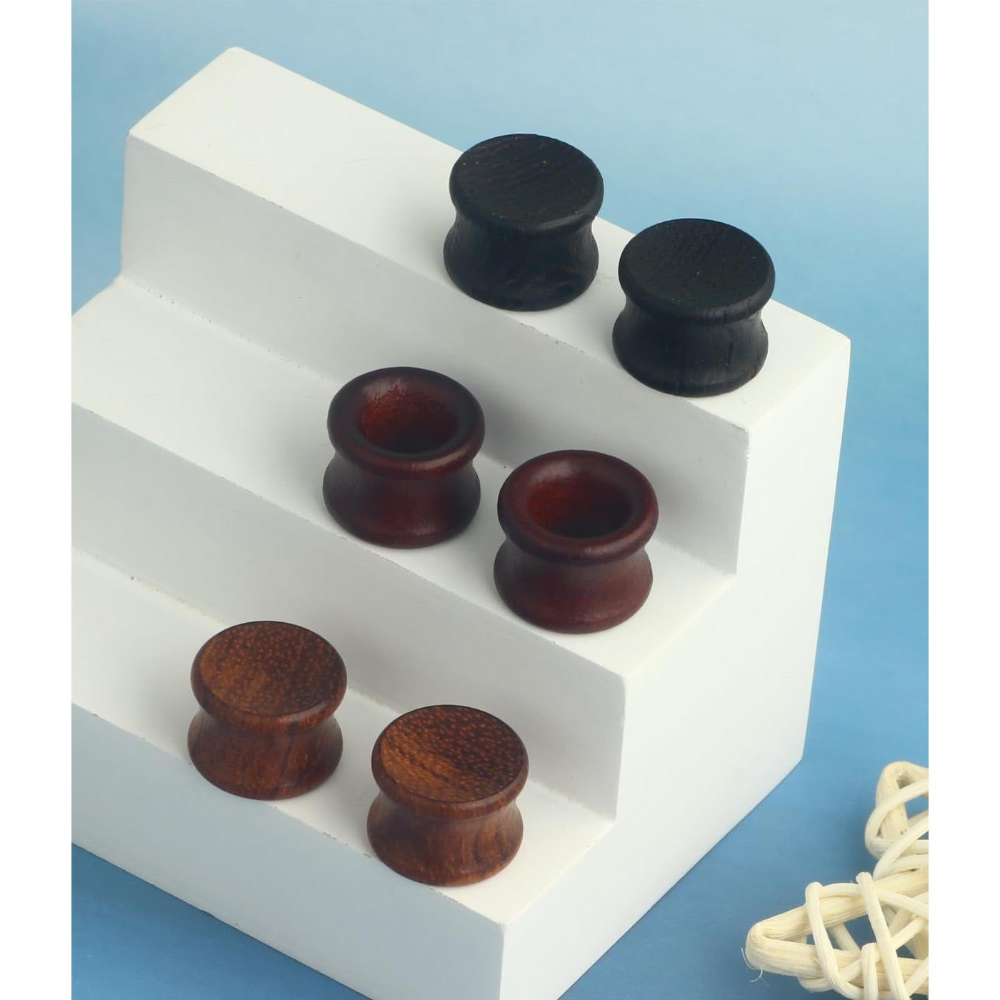 Tapones de Oreja de Madera TIANCI FBYJS 10mm 3 Pares Orgánicos