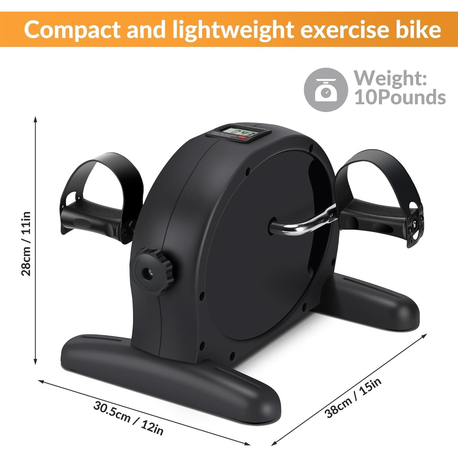 Bicicleta de Ejercicio RYGEO MC04 Compacta con Monitor LCD