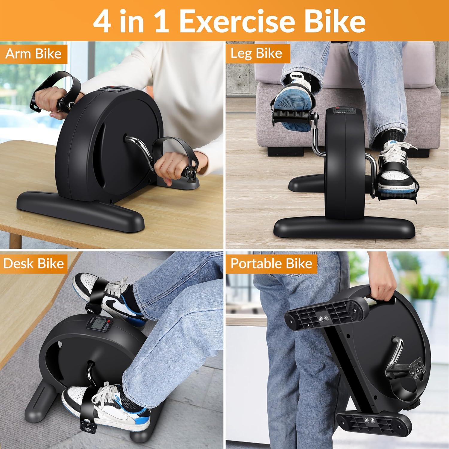 Bicicleta de Ejercicio RYGEO MC04 Compacta con Monitor LCD