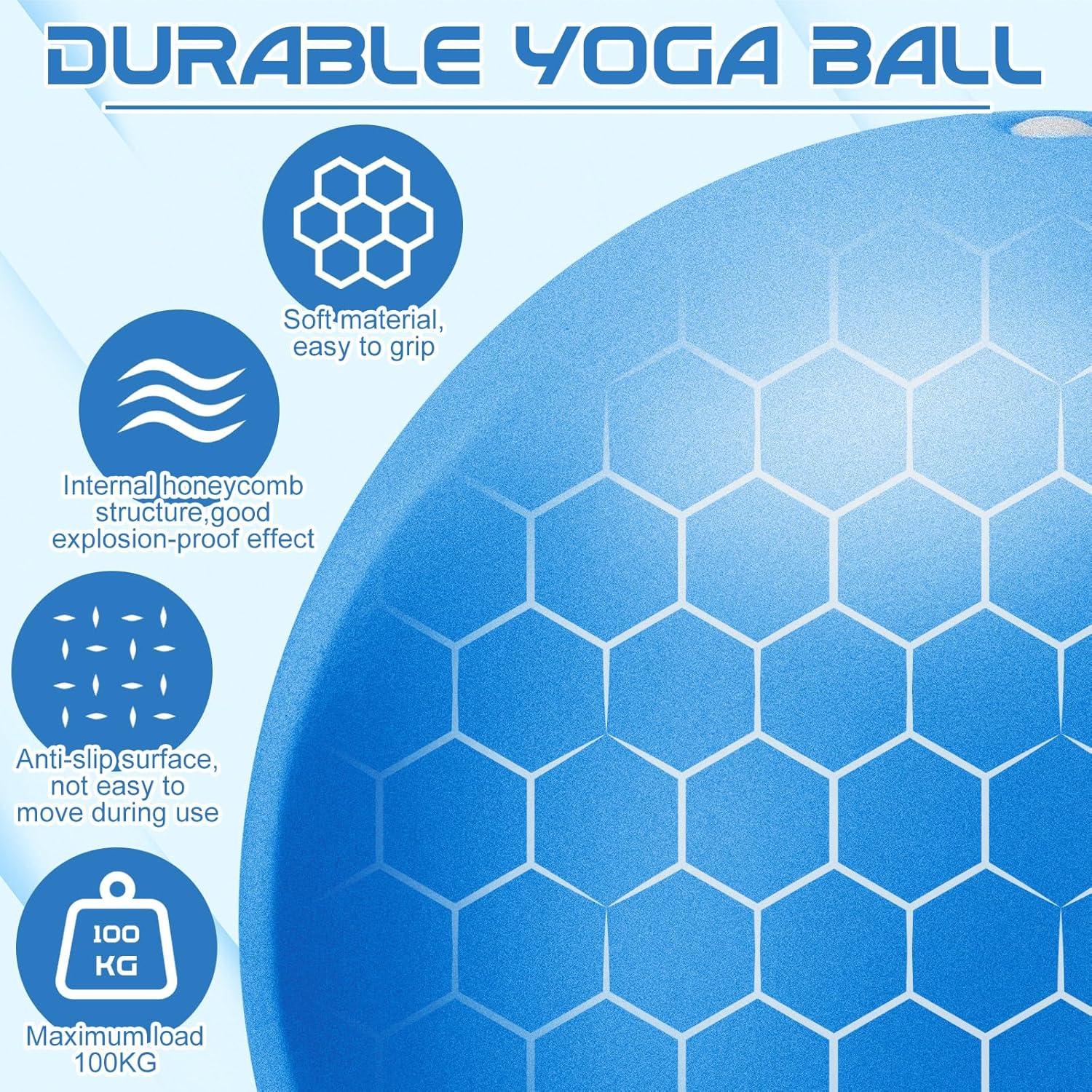 Pelota de Ejercicio Inflable jjshund 25cm PVC Azul