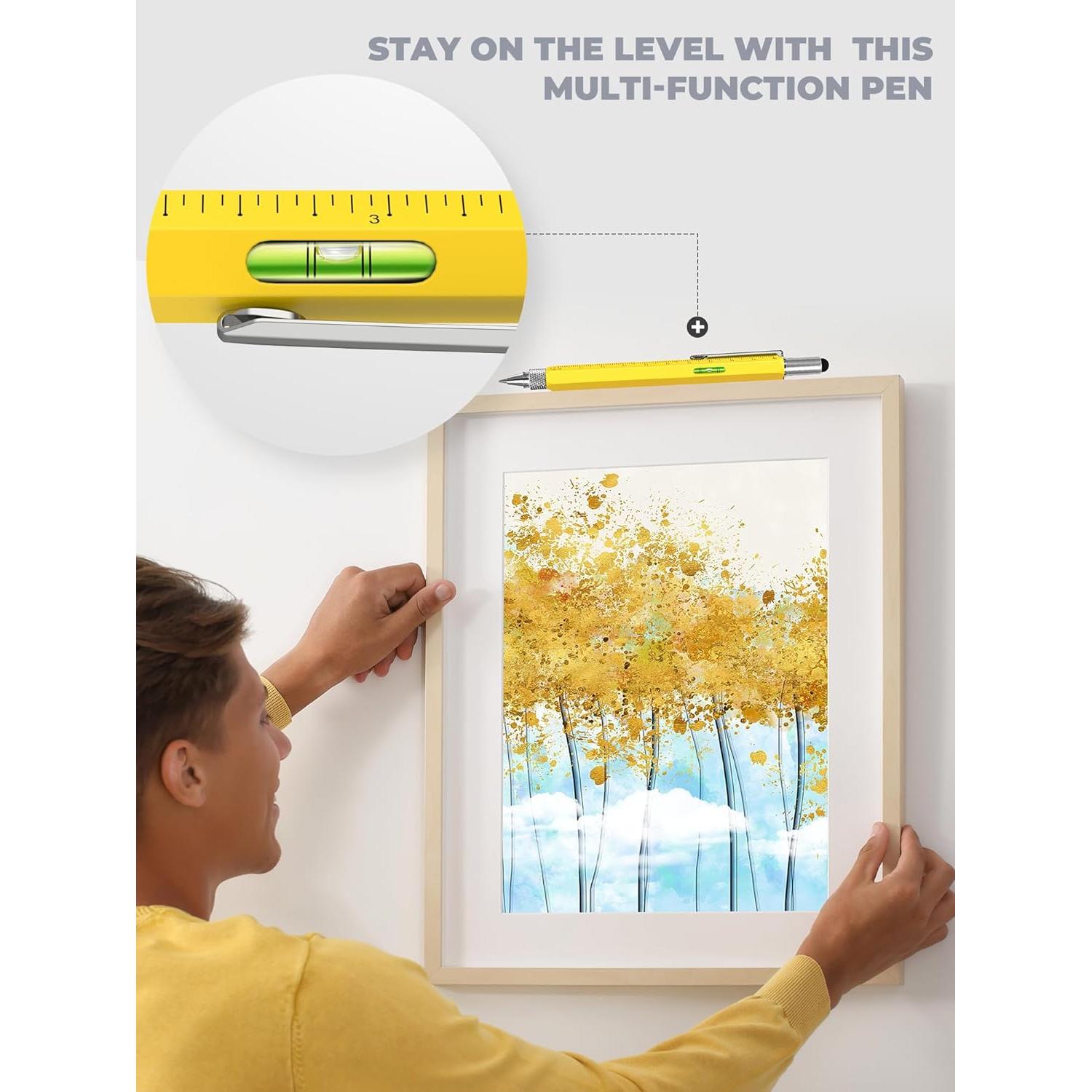 Bolígrafo Multiherramienta POCIONE 6 en 1 Amarillo EDC