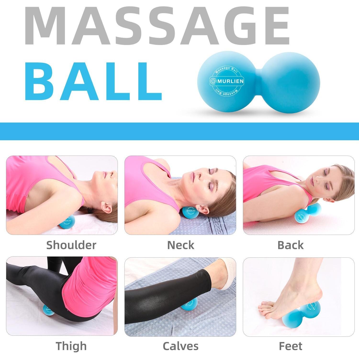 Pelota de Masaje Doble MURLIEN para Liberación Miofascial - Azul