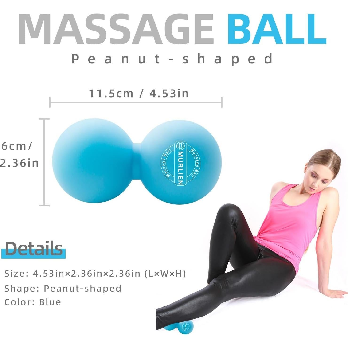 Pelota de Masaje Doble MURLIEN para Liberación Miofascial - Azul