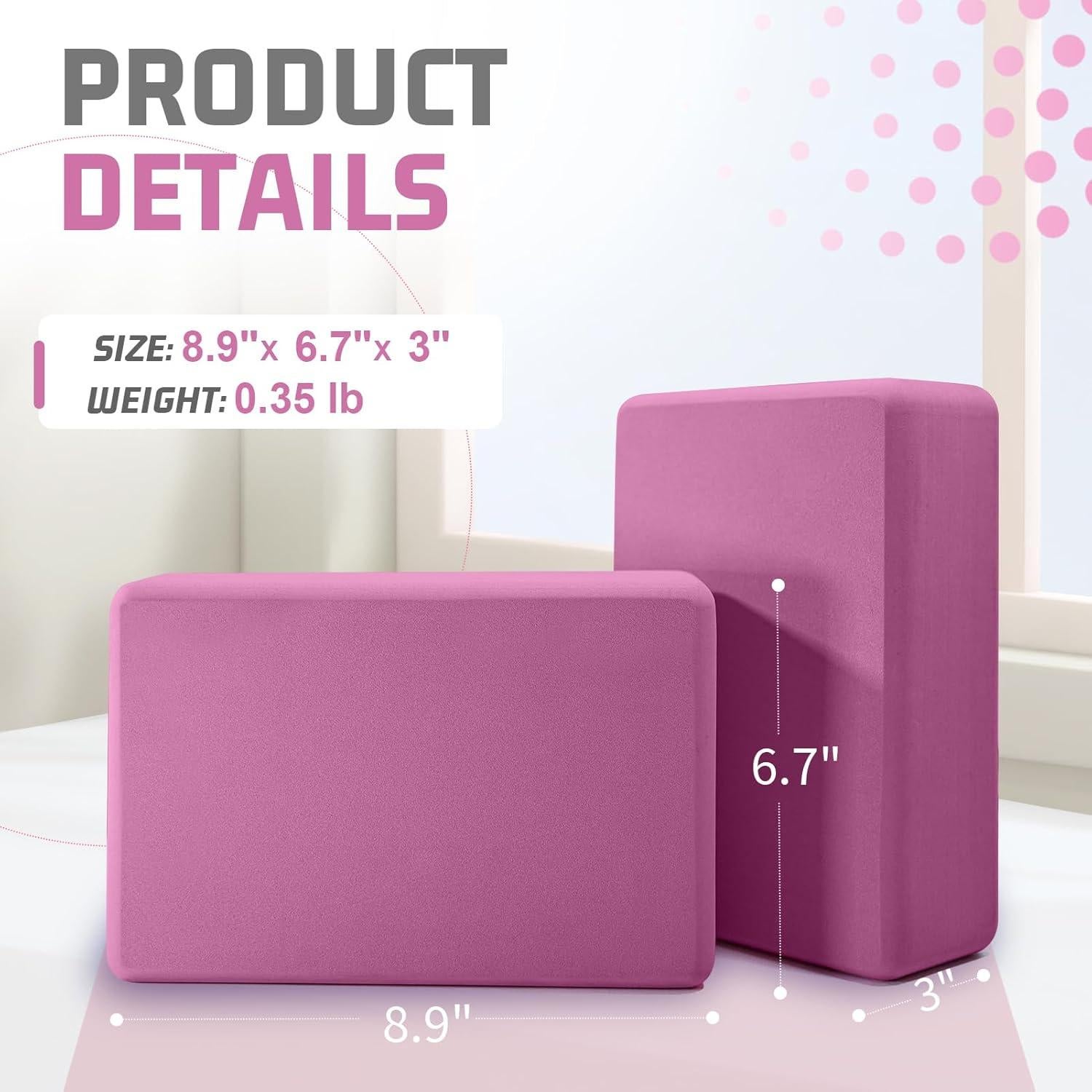 Juego de 2 Bloques de Yoga EVA Antideslizantes Biguphate