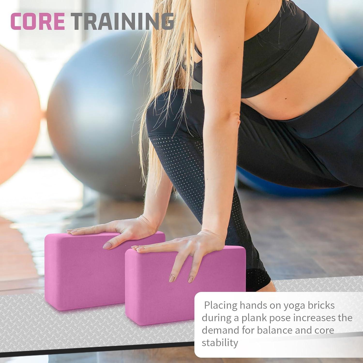 Juego de 2 Bloques de Yoga EVA Antideslizantes Biguphate