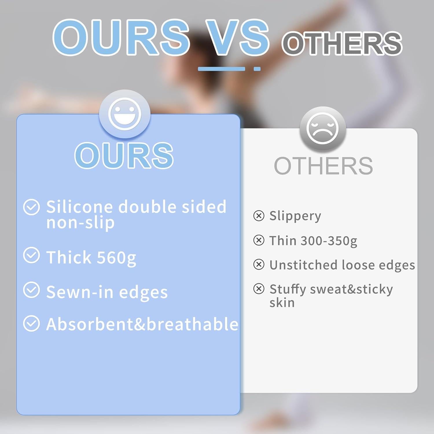 Toallas de Yoga Antideslizantes ADDFUN, Paquete de 2 Microfibra