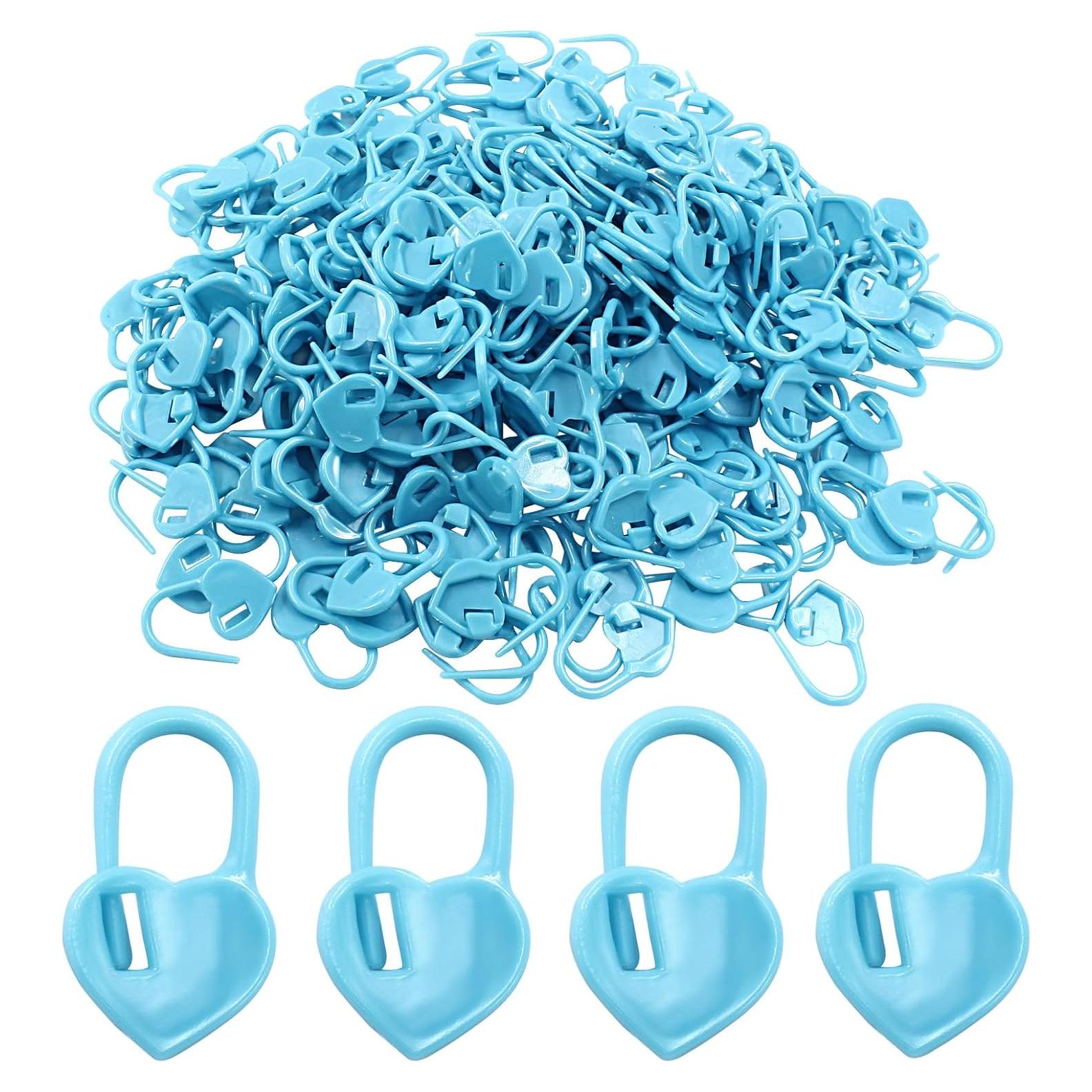 Marcadores de Tejer Litoexpe 200 Pcs Azul Corazón Crochet