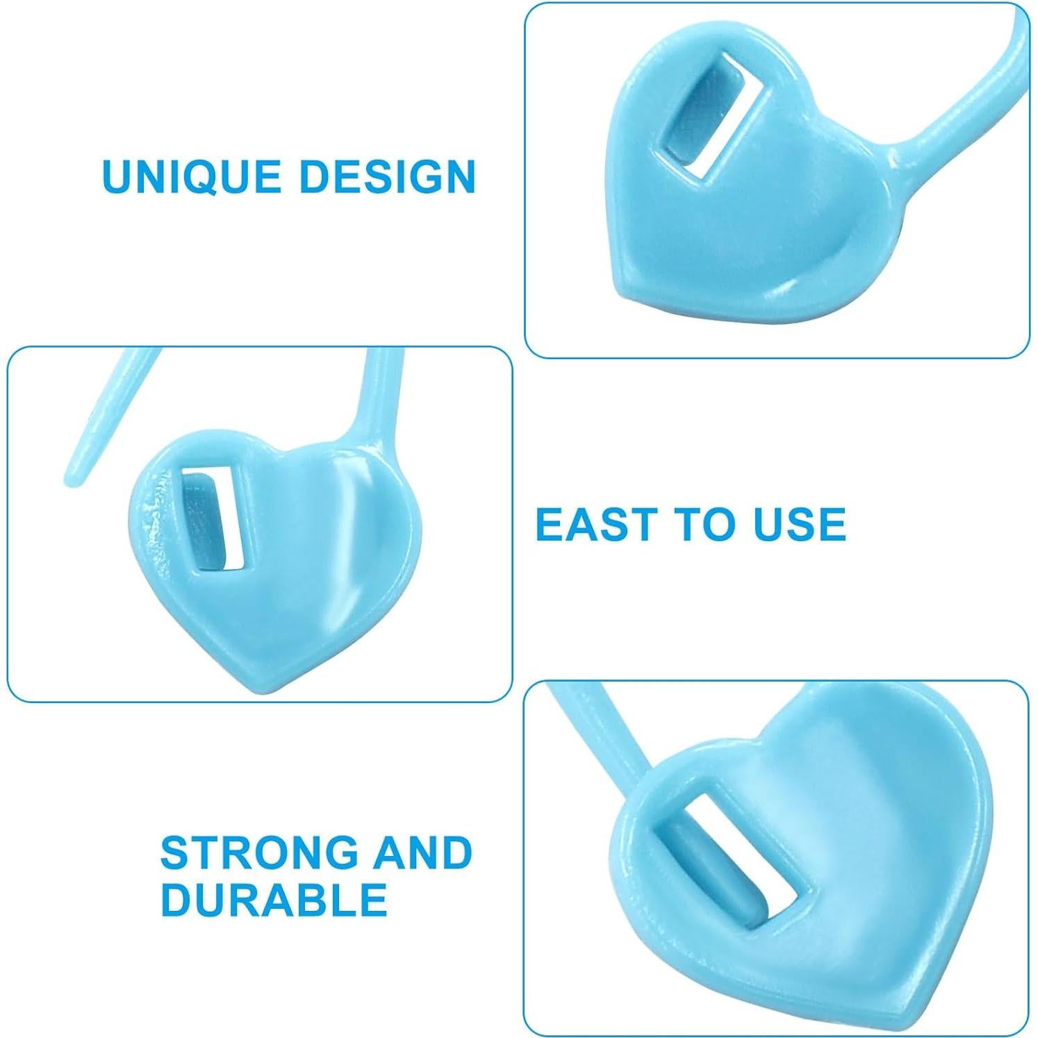 Marcadores de Tejer Litoexpe 200 Pcs Azul Corazón Crochet