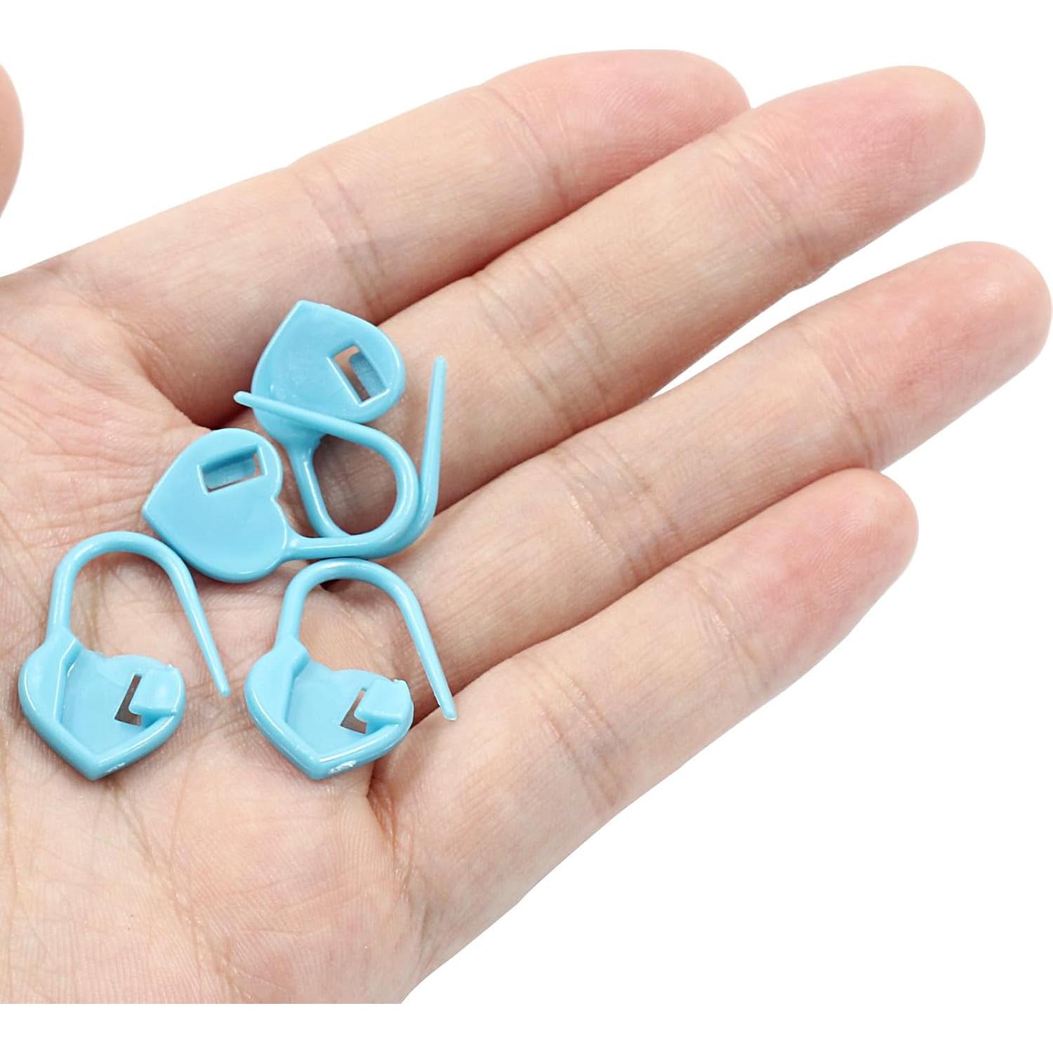 Marcadores de Tejer Litoexpe 200 Pcs Azul Corazón Crochet