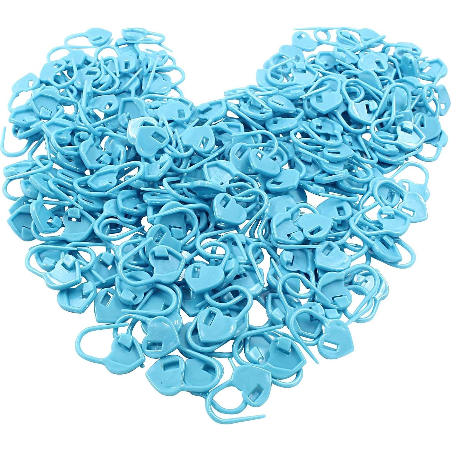 Marcadores de Tejer Litoexpe 200 Pcs Azul Corazón Crochet
