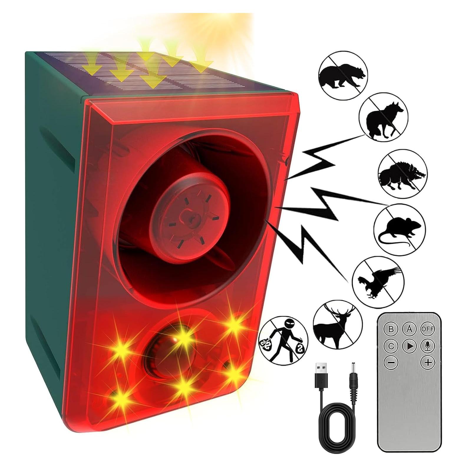 Alarma de Movimiento Solar ChunHee SL16 con Sonido de Perro 130dB