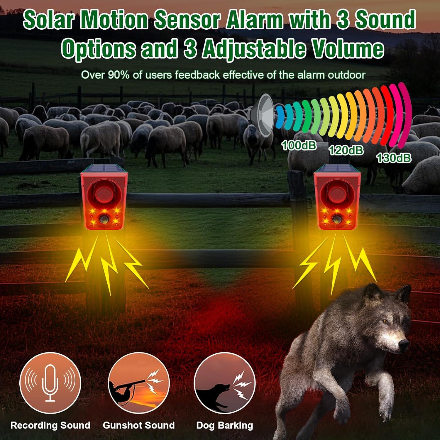 Alarma de Movimiento Solar ChunHee SL16 con Sonido de Perro 130dB