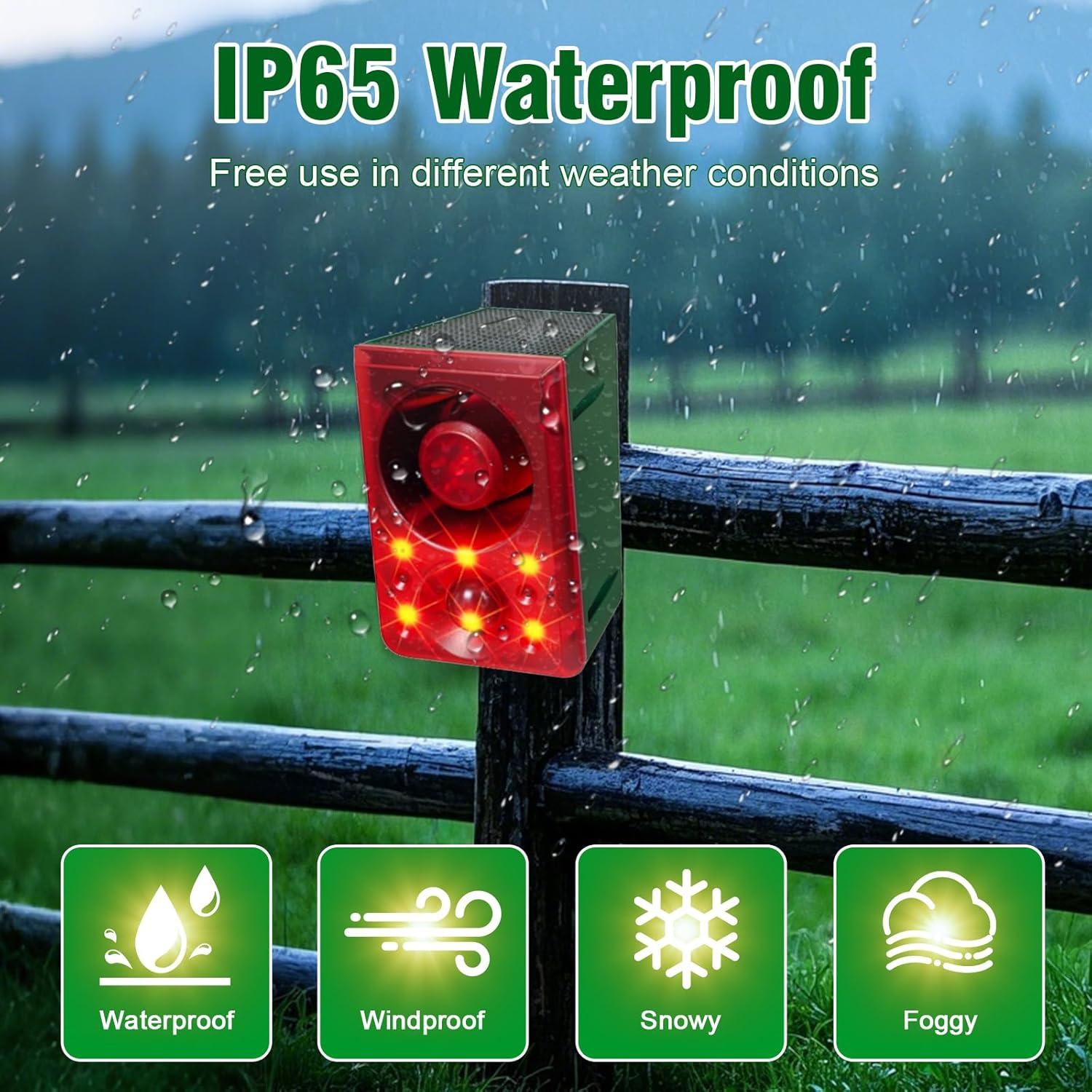 Alarma de Movimiento Solar ChunHee SL16 con Sonido de Perro 130dB