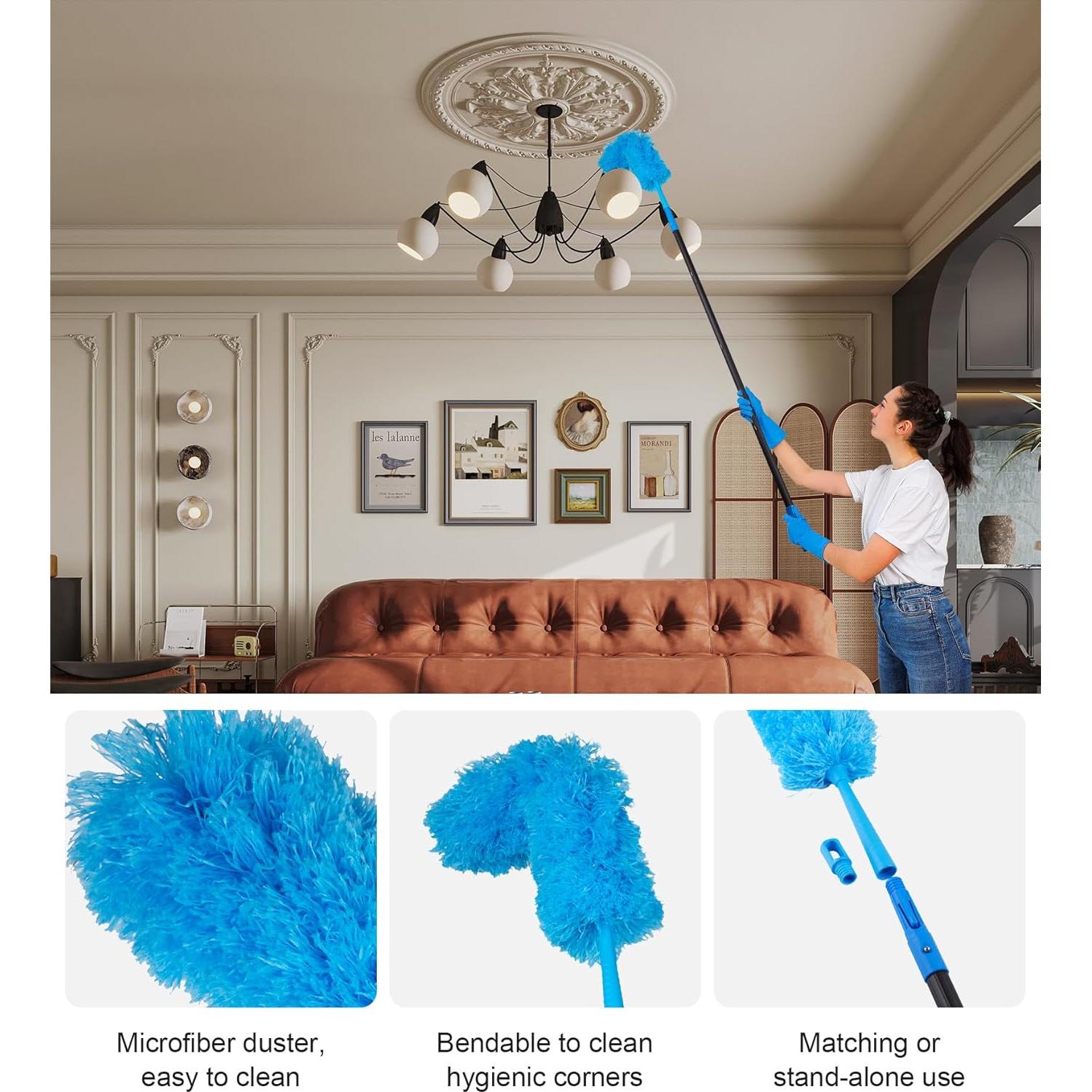 Kit de Limpieza de Ventanas ZKUAOGDI con 4 Varillas y Paños