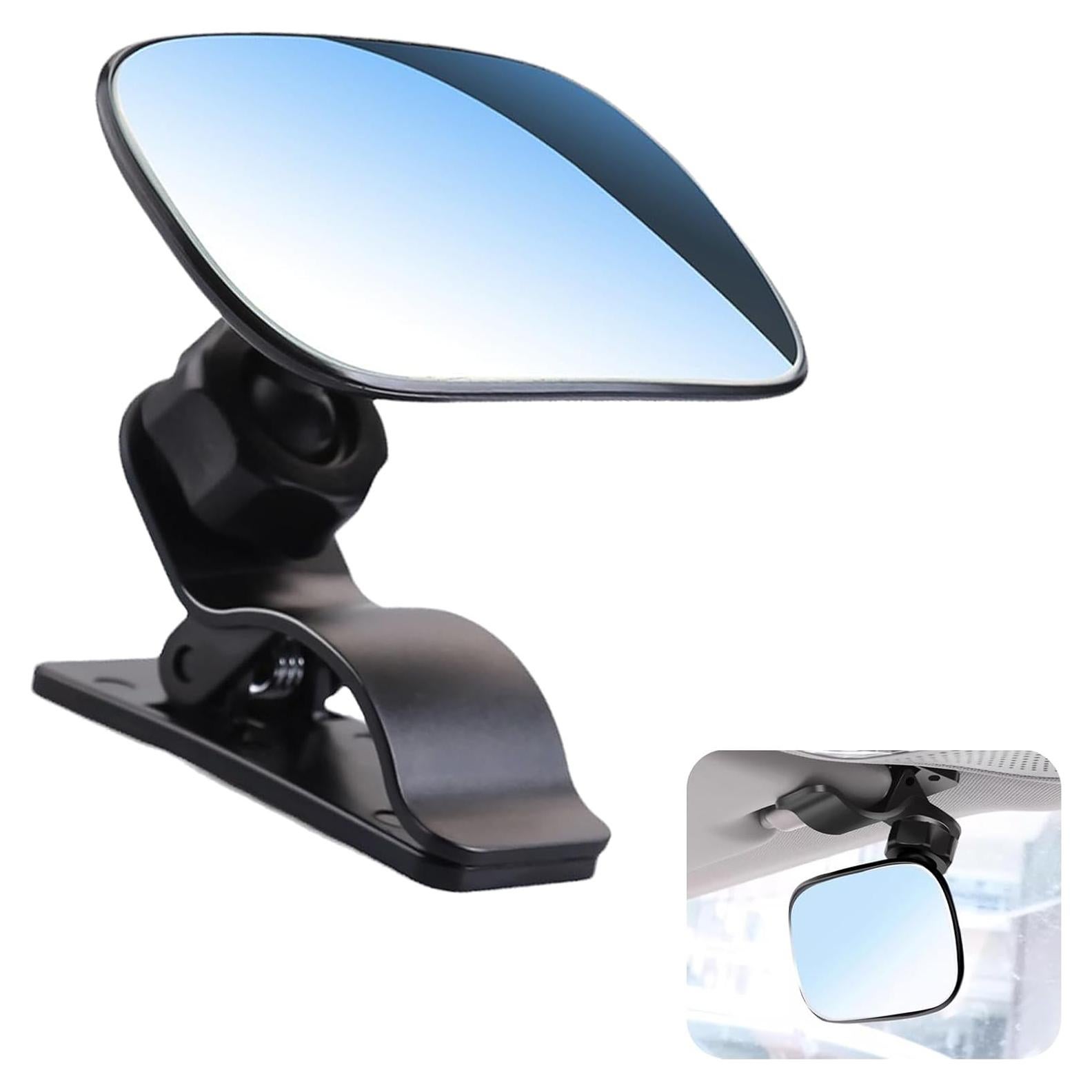 Espejo Convexo para Coche QQWD Ajustable 360° Negro