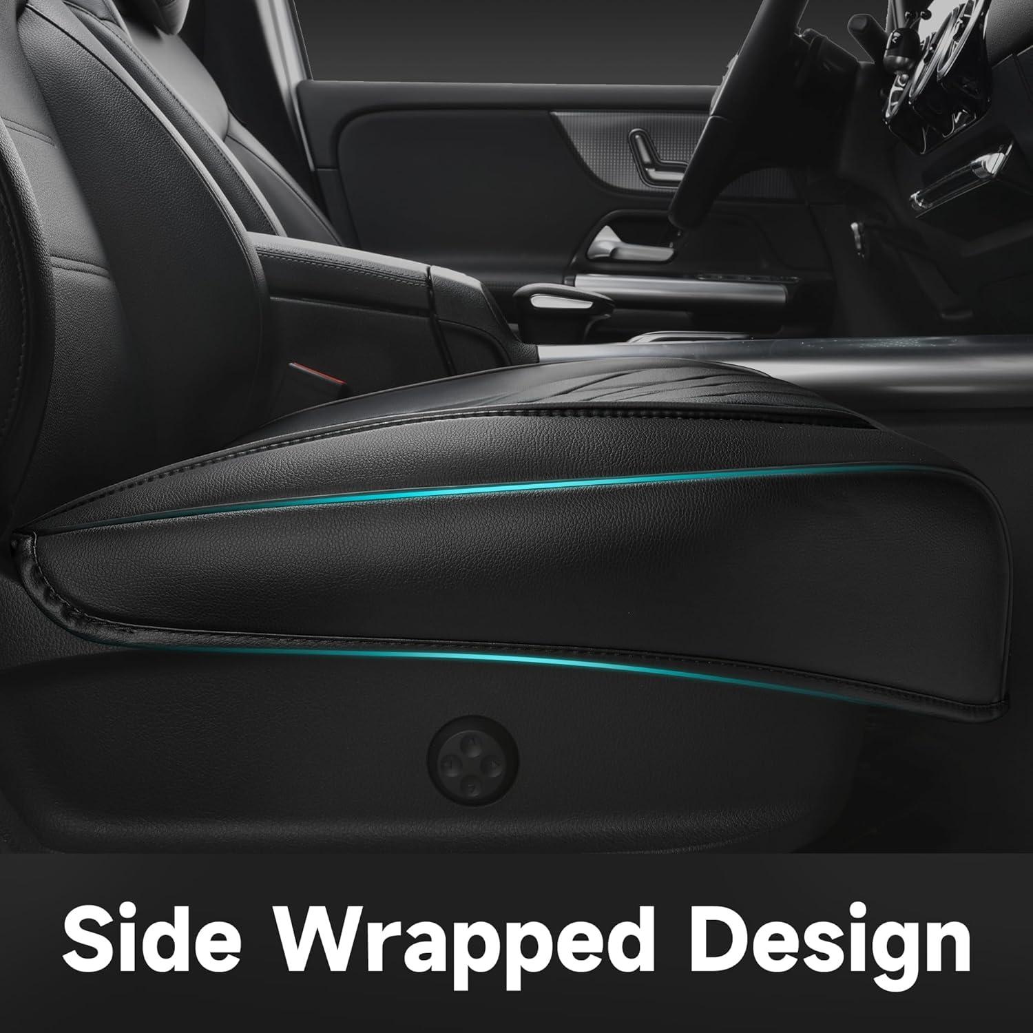 Fundas de Asiento de Cuero CAR PASS BD122-BK1PU Negro 2 Piezas