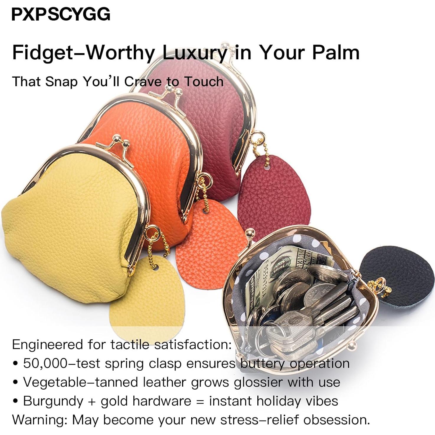 Monedero Pequeño de Cuero PU Vintage para Mujeres - Verde Almendra