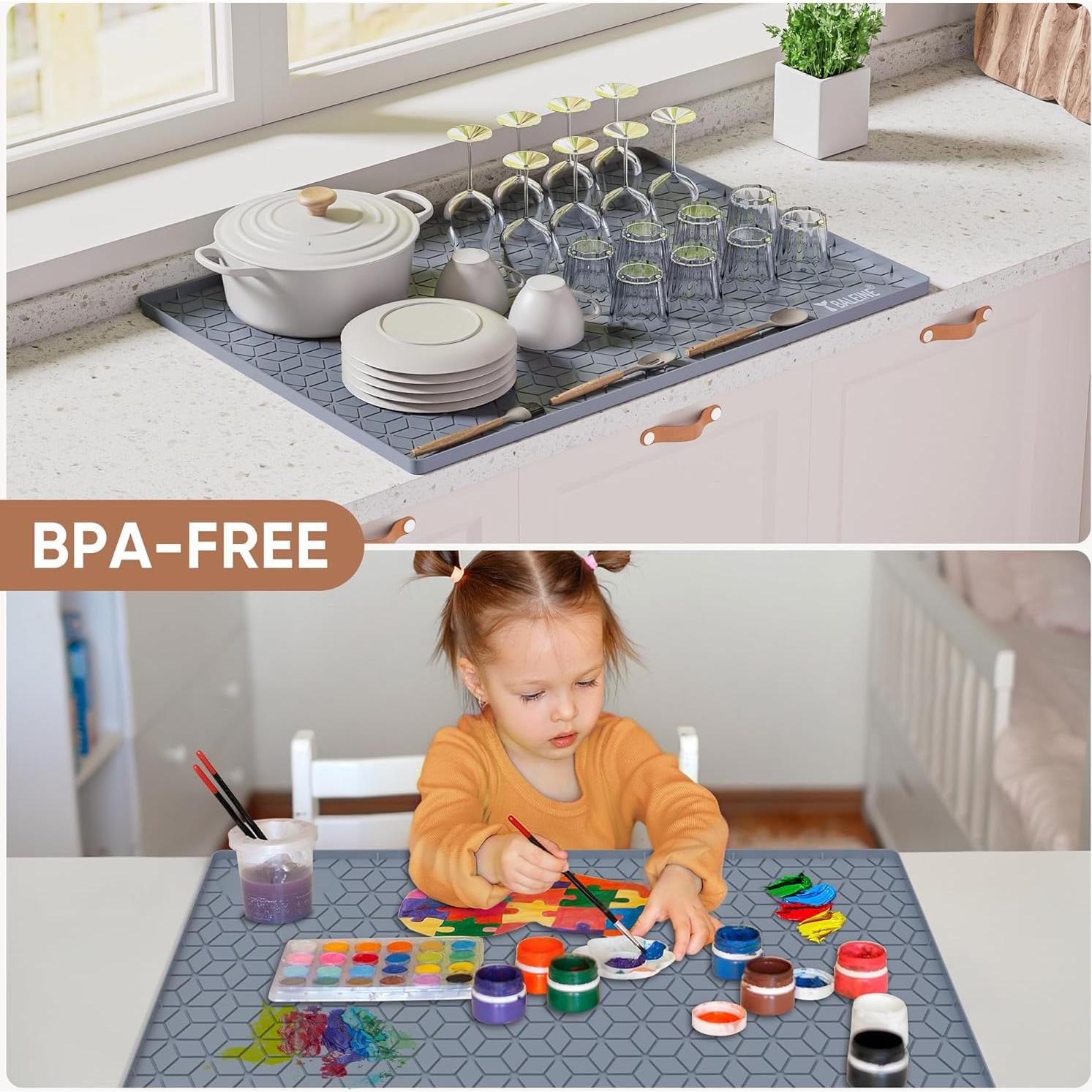 Alfombrilla Bajo Fregadero BALEINE 55.88x71.12cm Silicona Azul