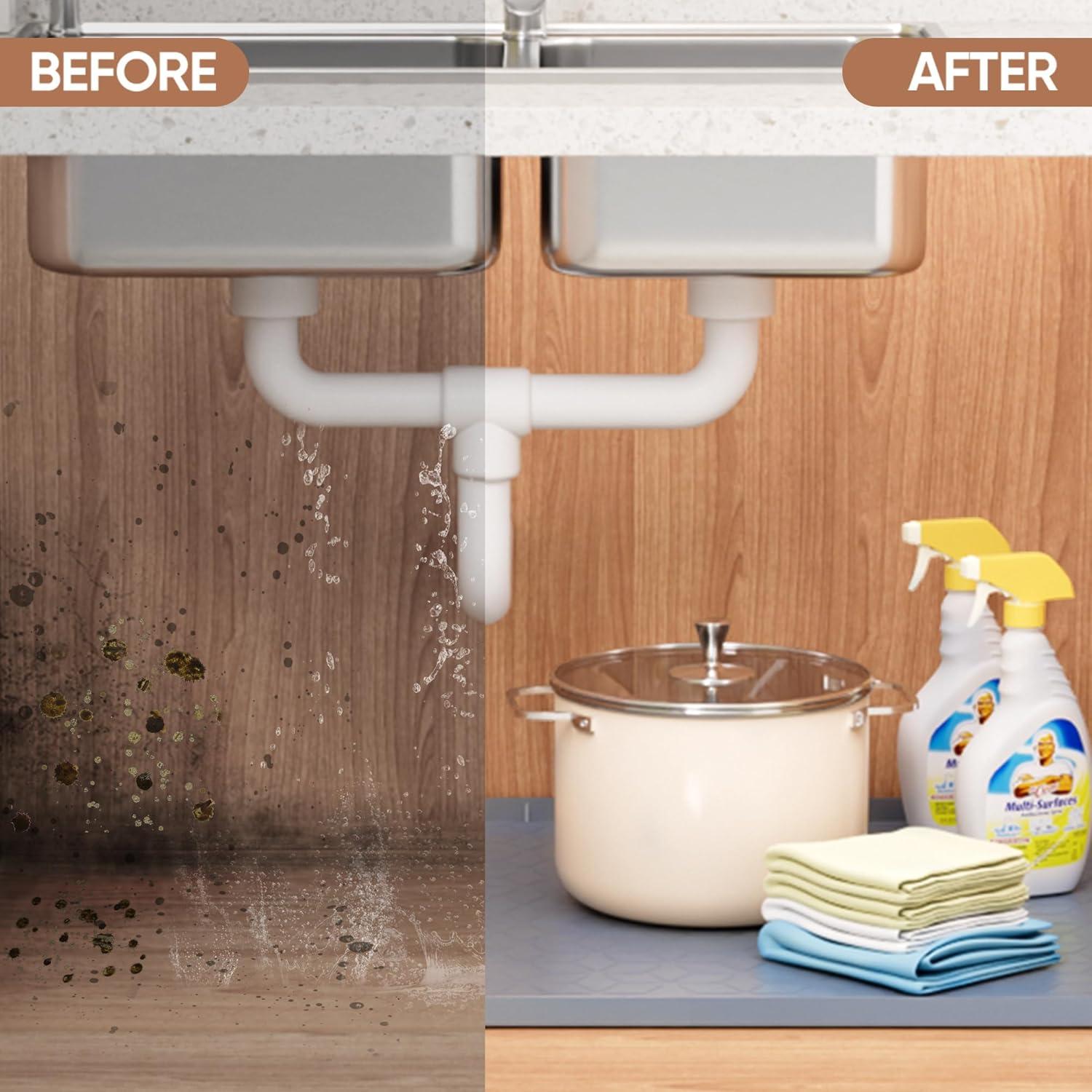 Alfombrilla Bajo Fregadero BALEINE 55.88x71.12cm Silicona Azul