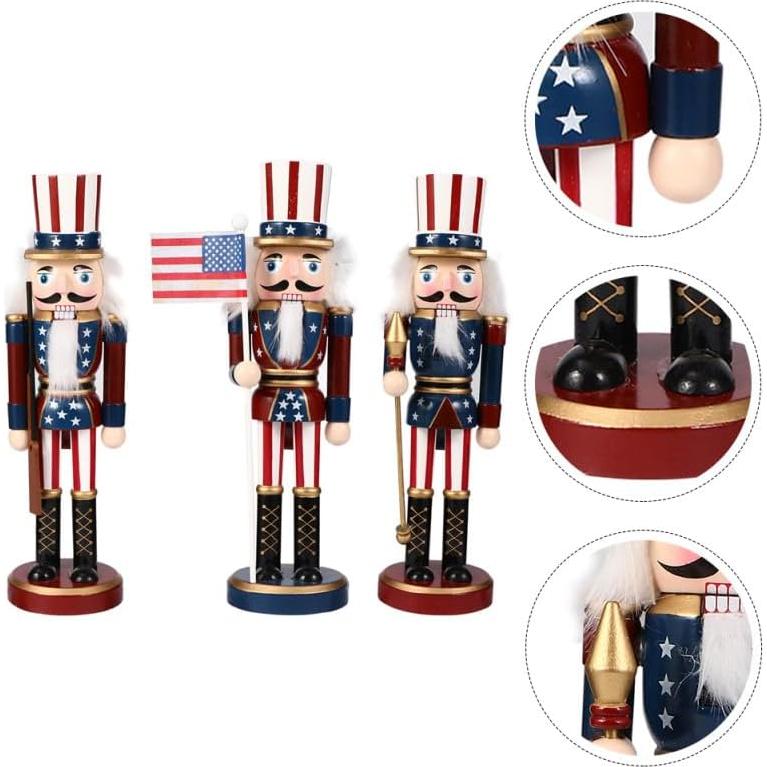 Figuras de Soldados Cascanueces de Madera Ciieeo 25 cm