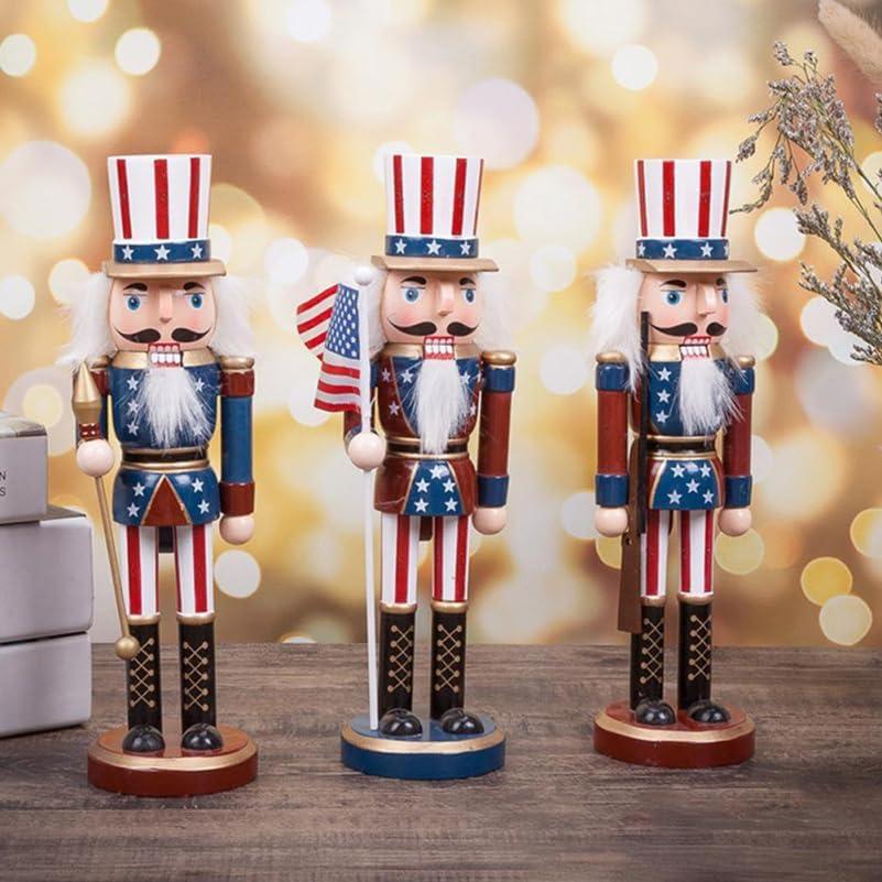 Figuras de Soldados Cascanueces de Madera Ciieeo 25 cm