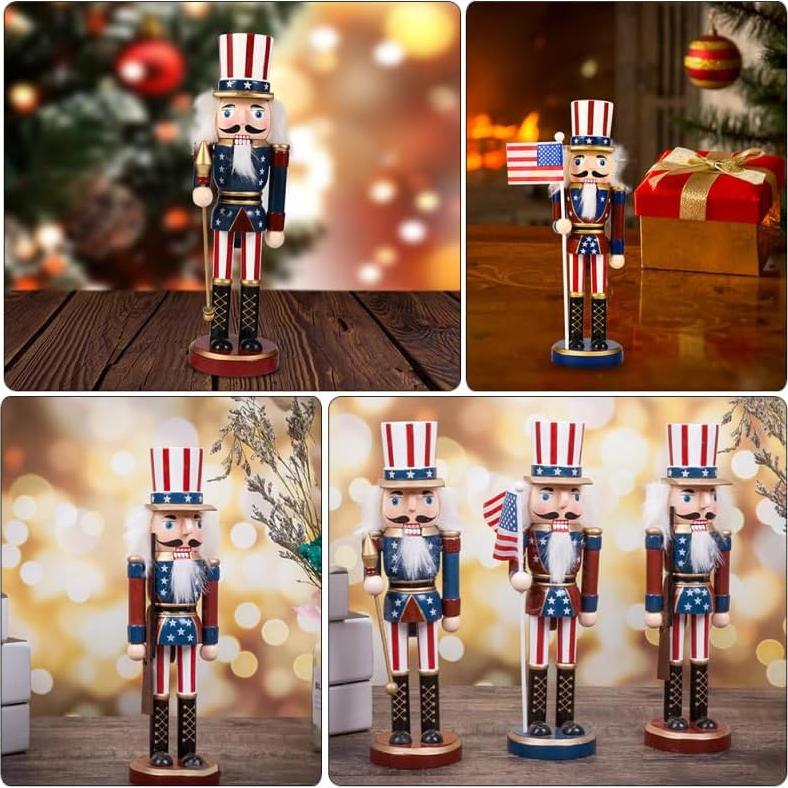 Figuras de Soldados Cascanueces de Madera Ciieeo 25 cm