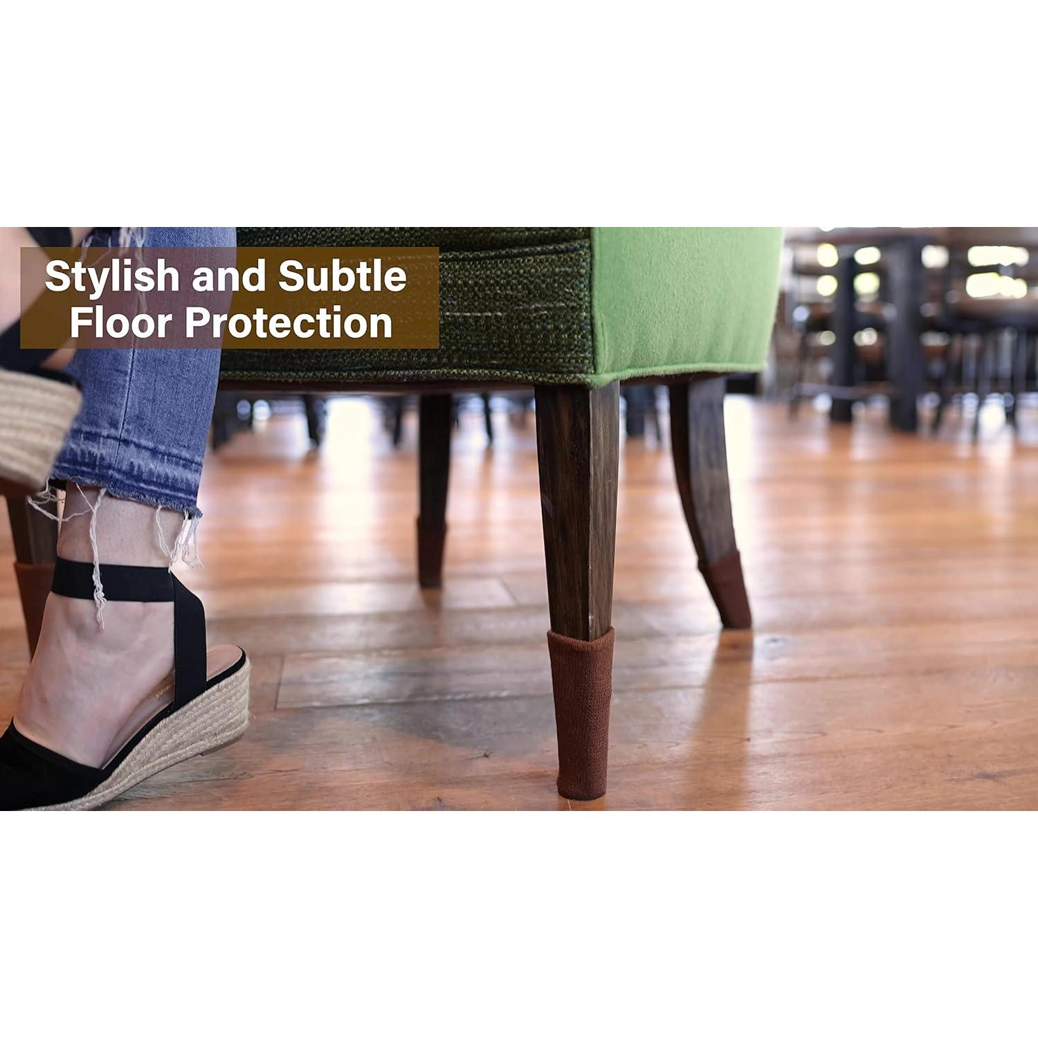 Protectores de Pies de Silla NancyProtectz - 8 Fundas de Fieltro