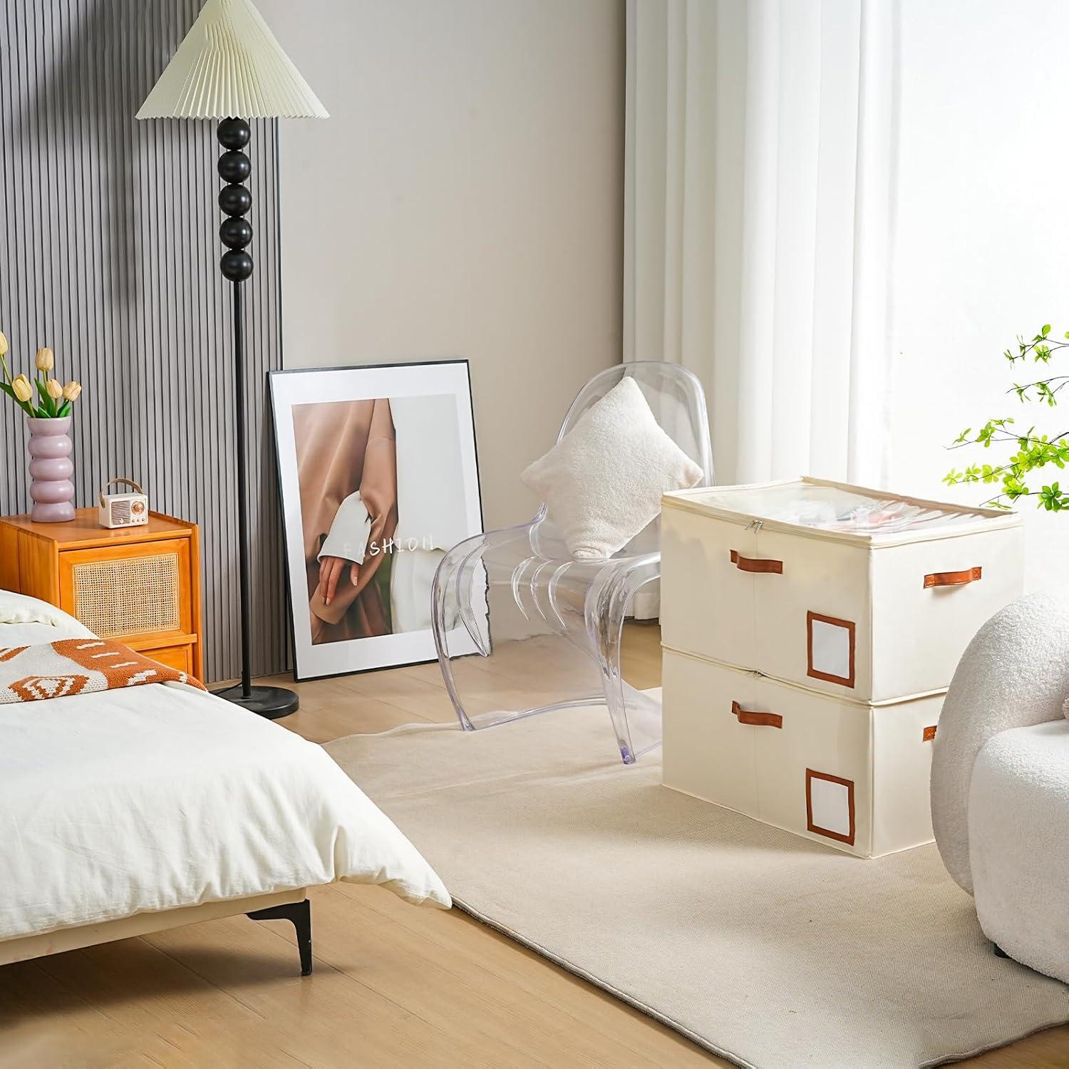 Organizador de Zapatos INSTY Beige Plegable 24 Pares con Divisores