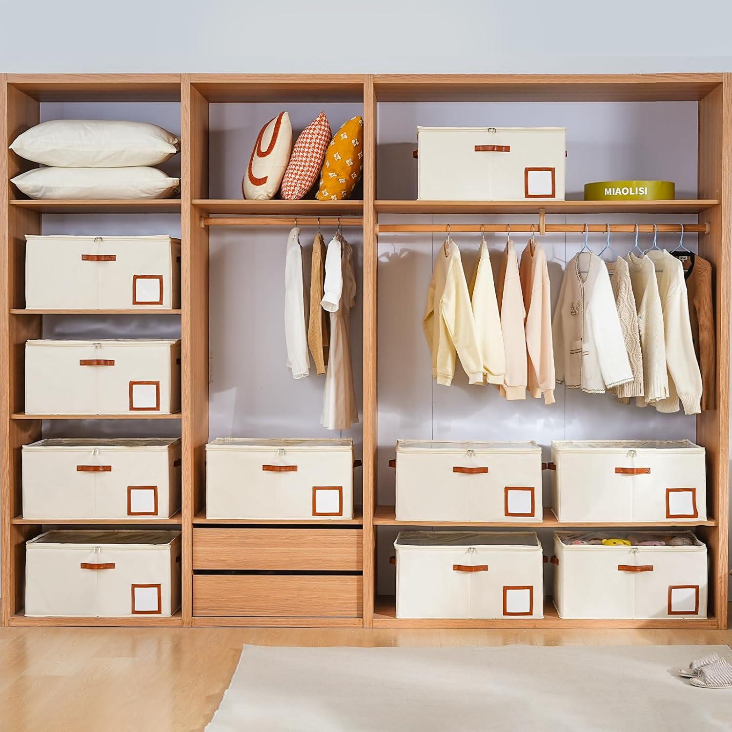 Organizador de Zapatos INSTY Beige Plegable 24 Pares con Divisores
