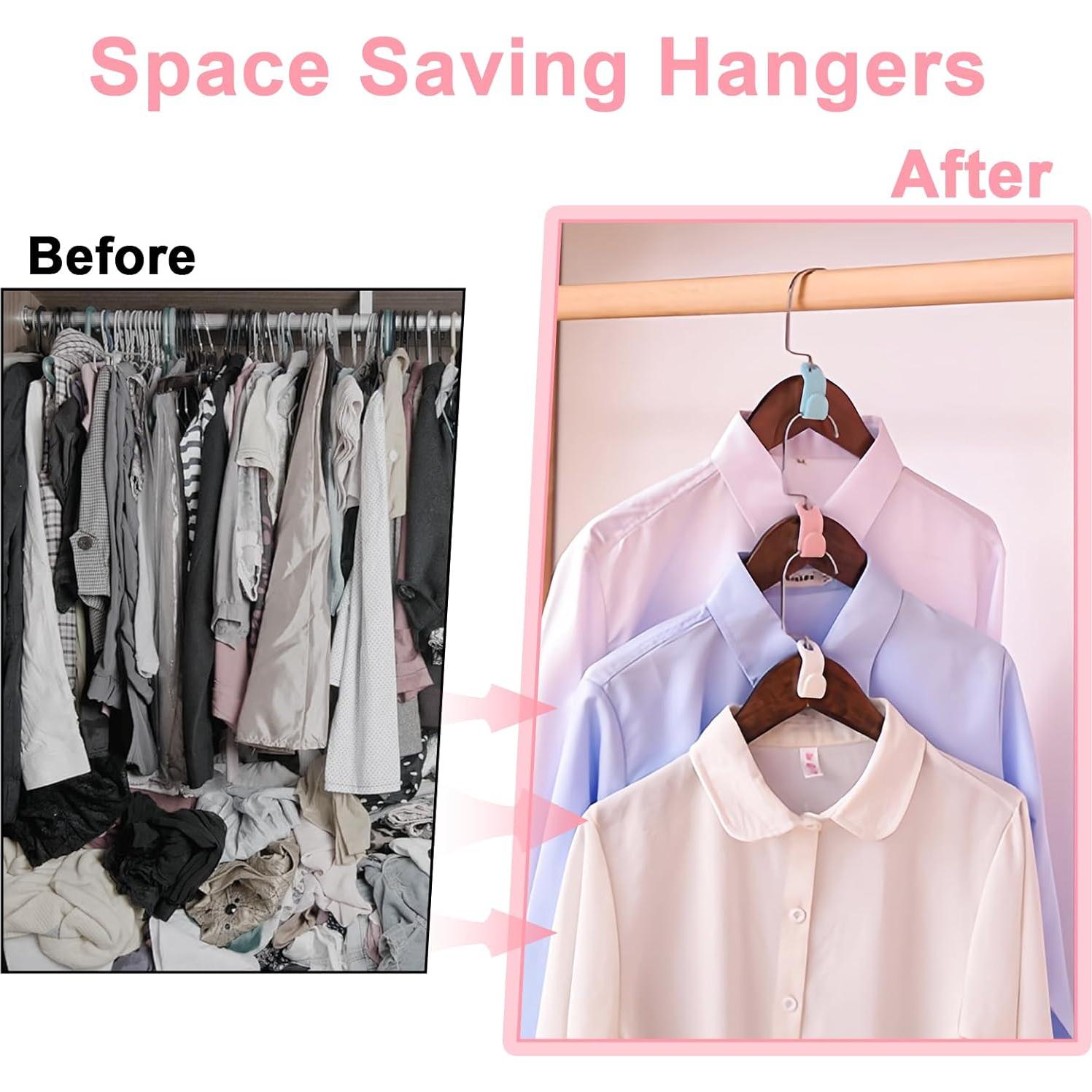 50 Ganchos Conectores Ahorra Espacio PJY - Organizador de Closet