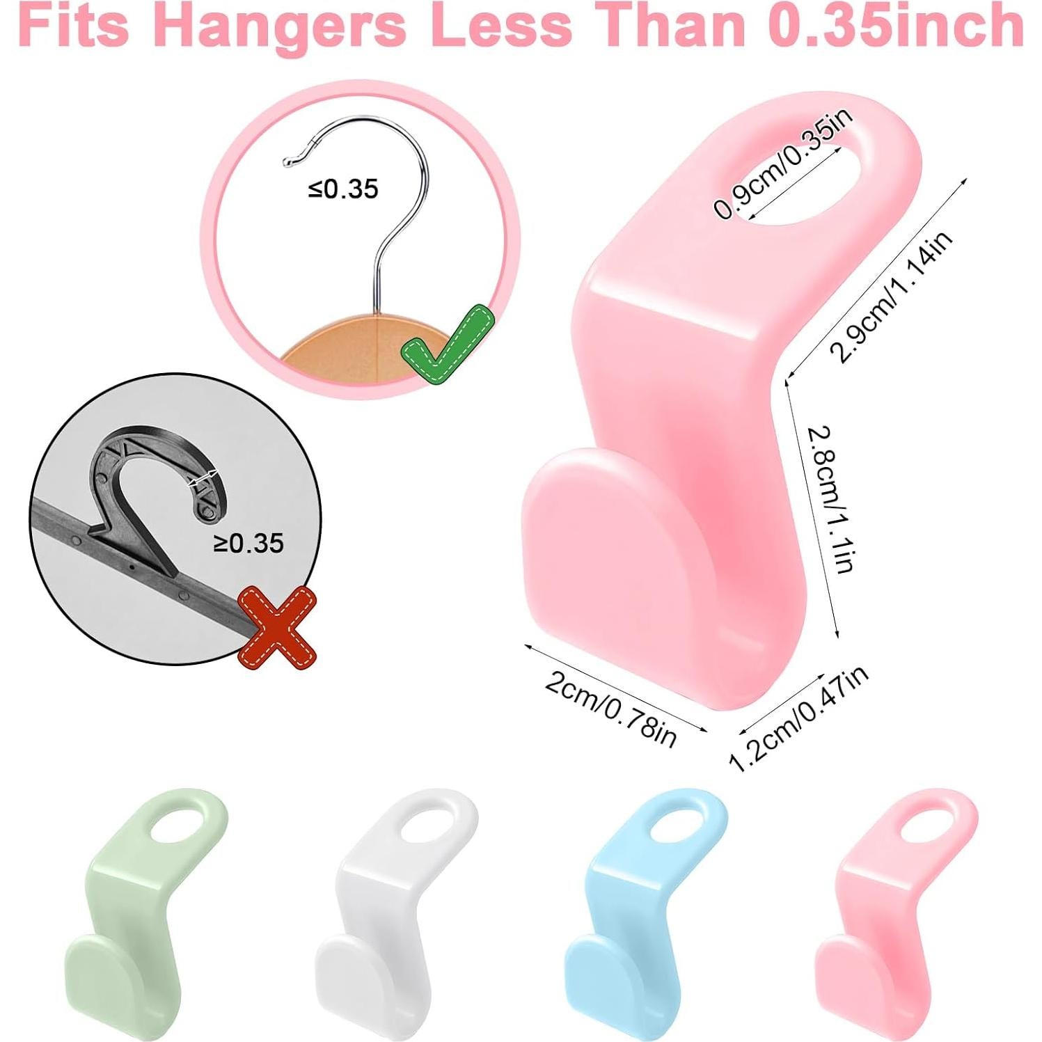 50 Ganchos Conectores Ahorra Espacio PJY - Organizador de Closet