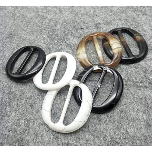 6 Clips de Bufanda de Plástico Ovalados XINGZI - 3cm, 4cm, 5cm