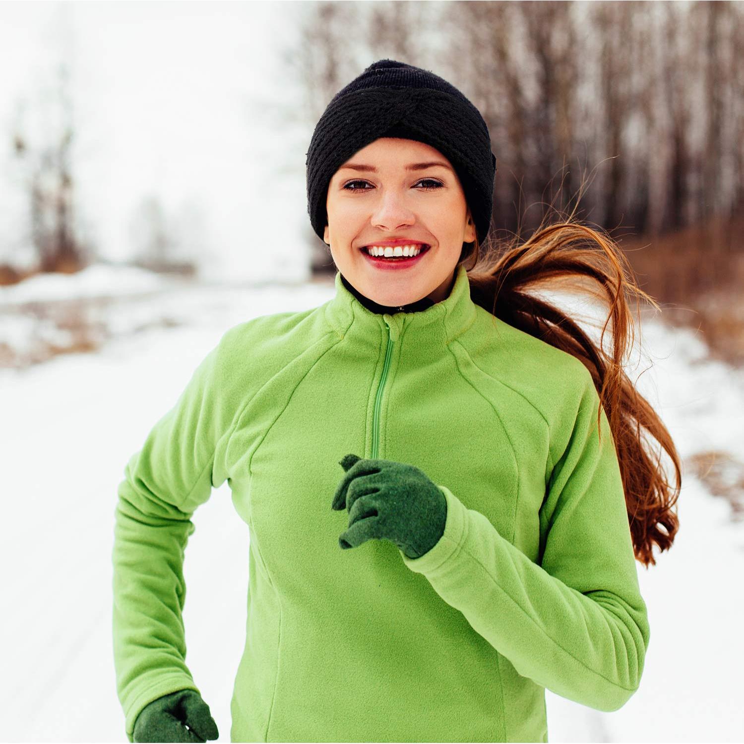 Diademas de Invierno Whaline 5 Piezas con Perlas y Punto