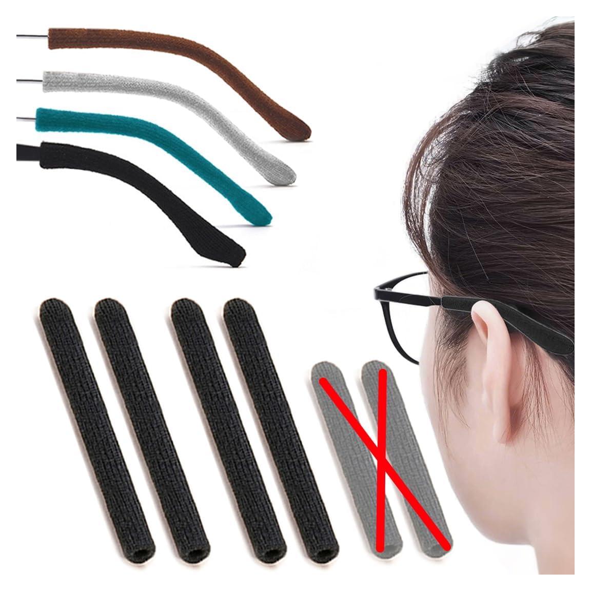 2 Pares Sujetadores de Gafas IYOOH Antideslizantes Negro