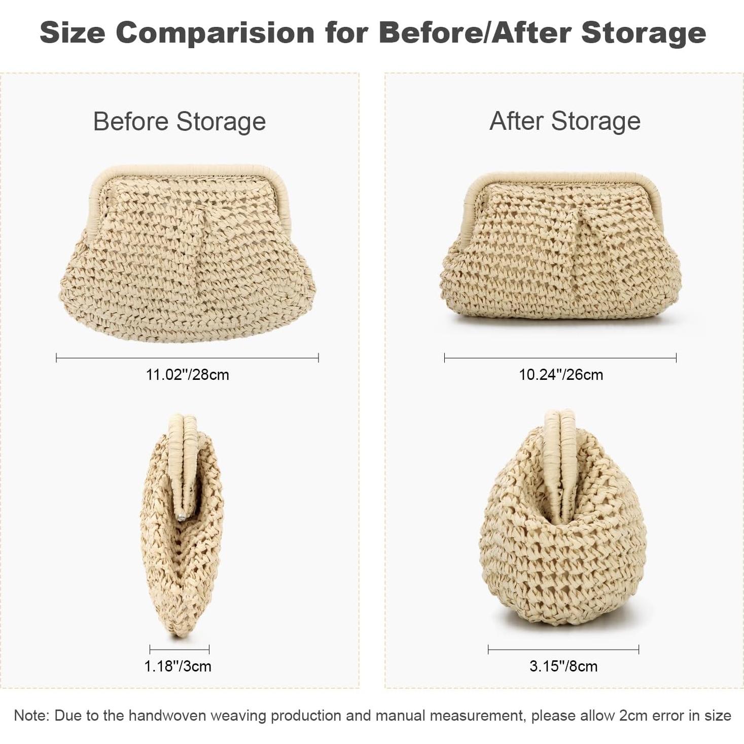 Bolso de Mano de Paja LUI SUI Beige para Mujeres - Verano