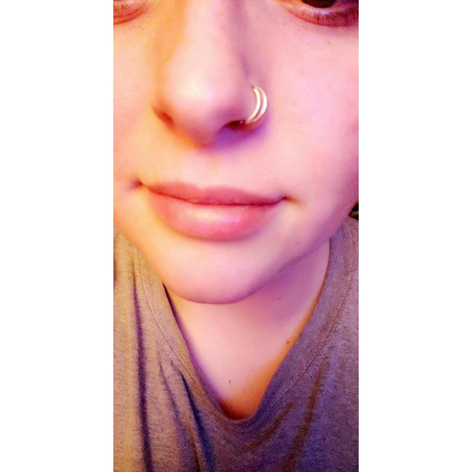 Aros Nasales QWALIT Acero Inoxidable 20g - 3 Pares Plata