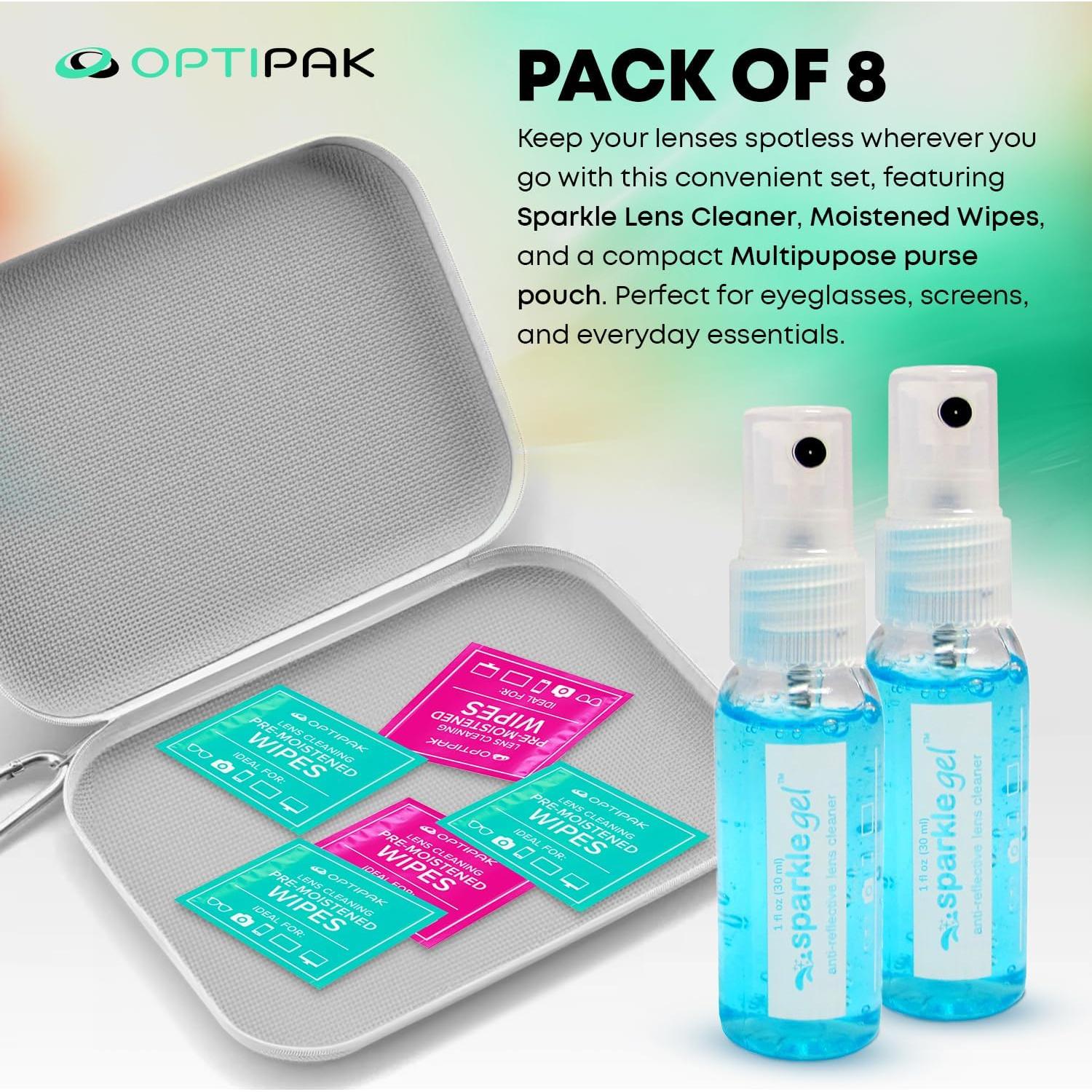 Kit Limpiador de Lentes OPTIPAK 2x30ml Spray + 5 Toallitas