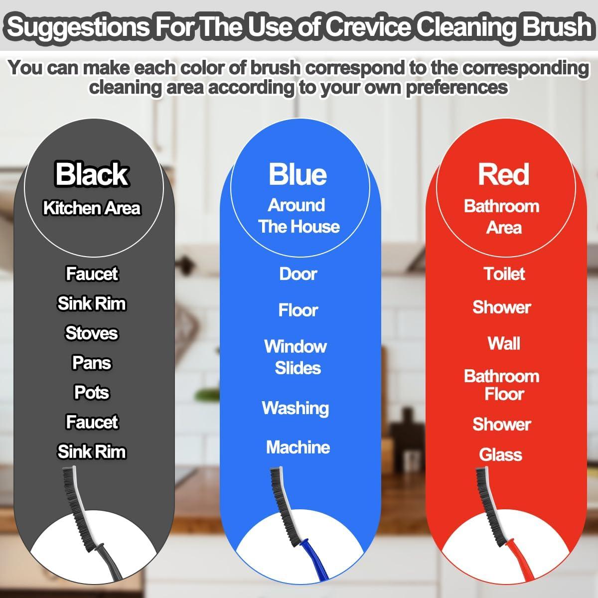 Cepillo de Limpieza de Ranuras XANGNIER 3 Pcs Cerdas Duras