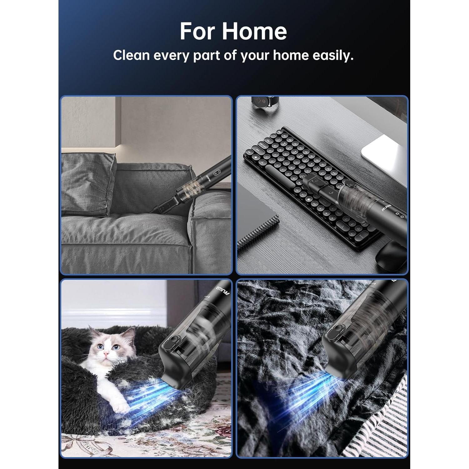 Aspiradora de Mano Inalámbrica Ruwa P17 Pro 14kPa 300ml