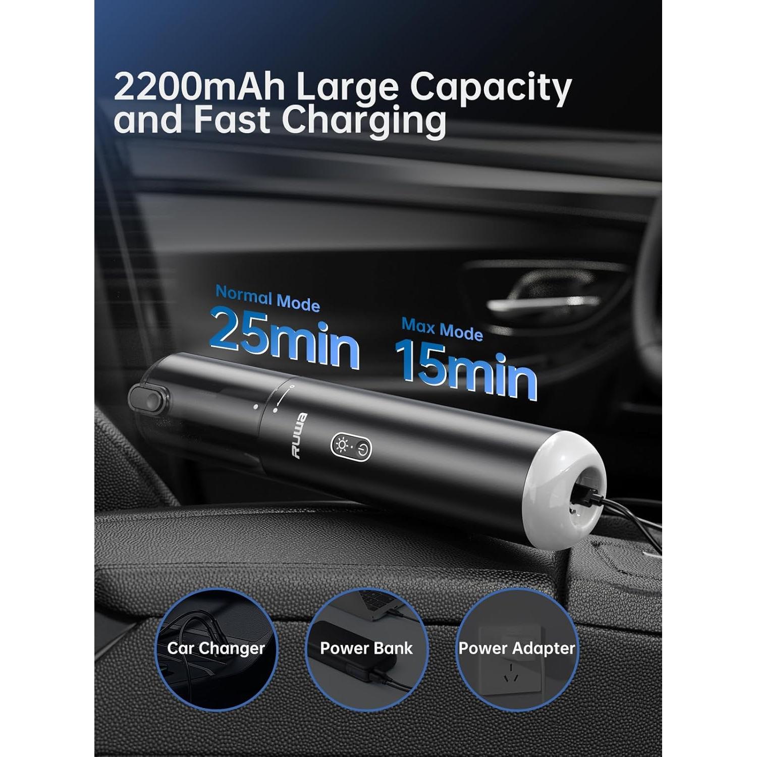 Aspiradora de Mano Inalámbrica Ruwa P17 Pro 14kPa 300ml