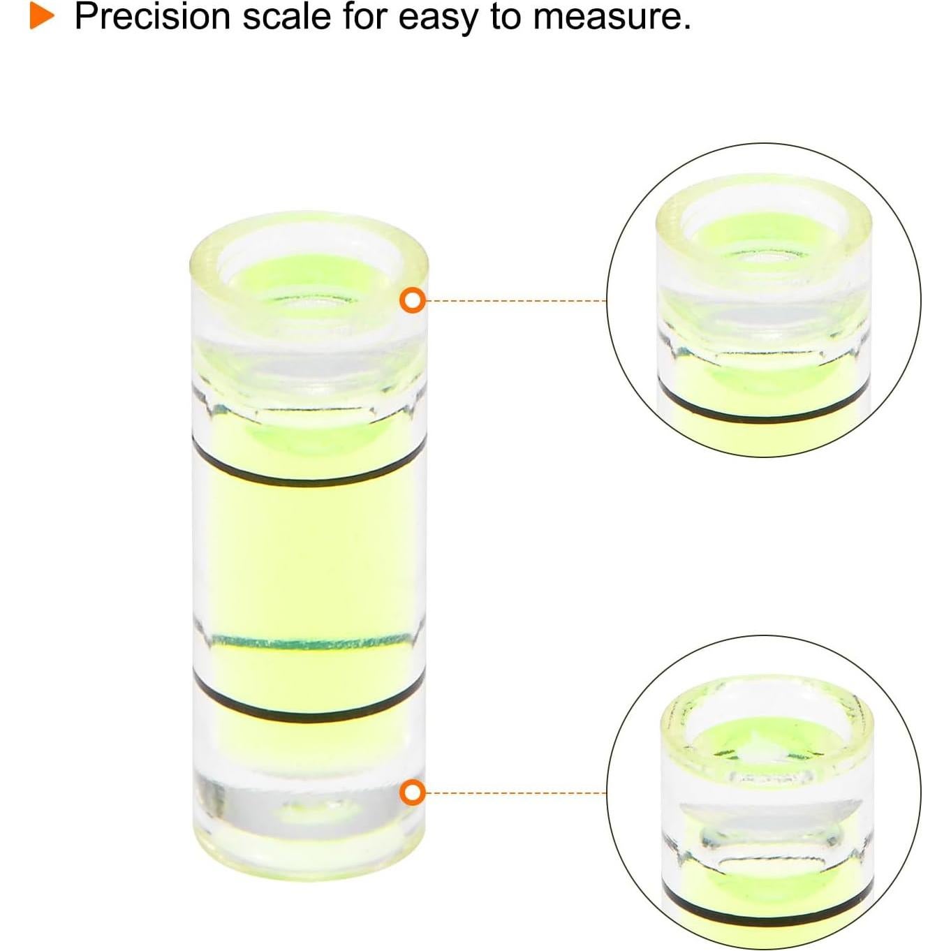 Niveles de Burbuja Cilíndricos HARFINGTON 10pcs 4.5x12mm