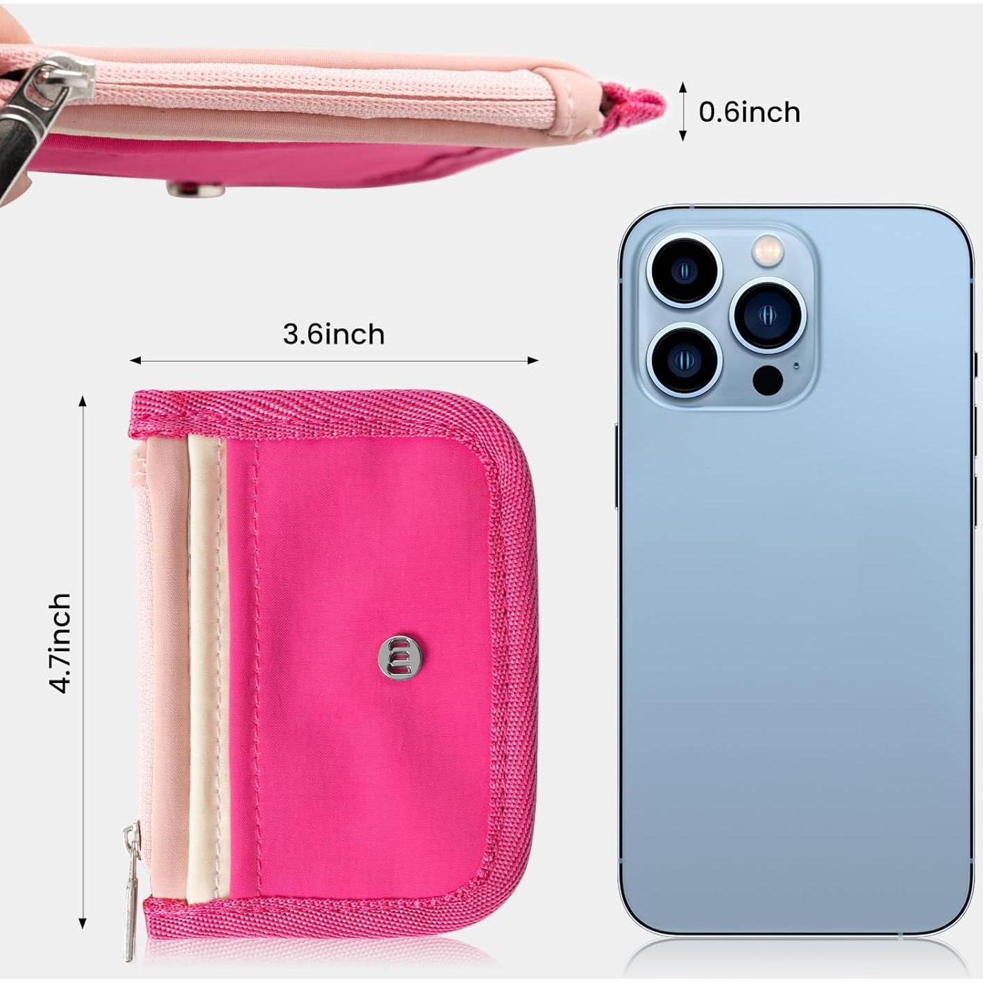 Cartera Slim Minimalista Mum's Memory RFID Unisex Rojo