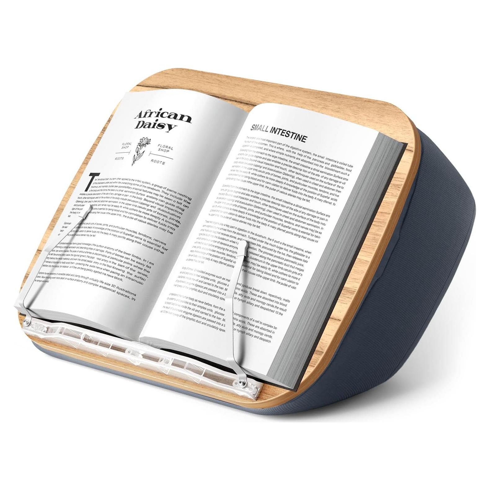 Soporte de Libro Ergonov Almohada Lectura 30x22.86 cm Gris