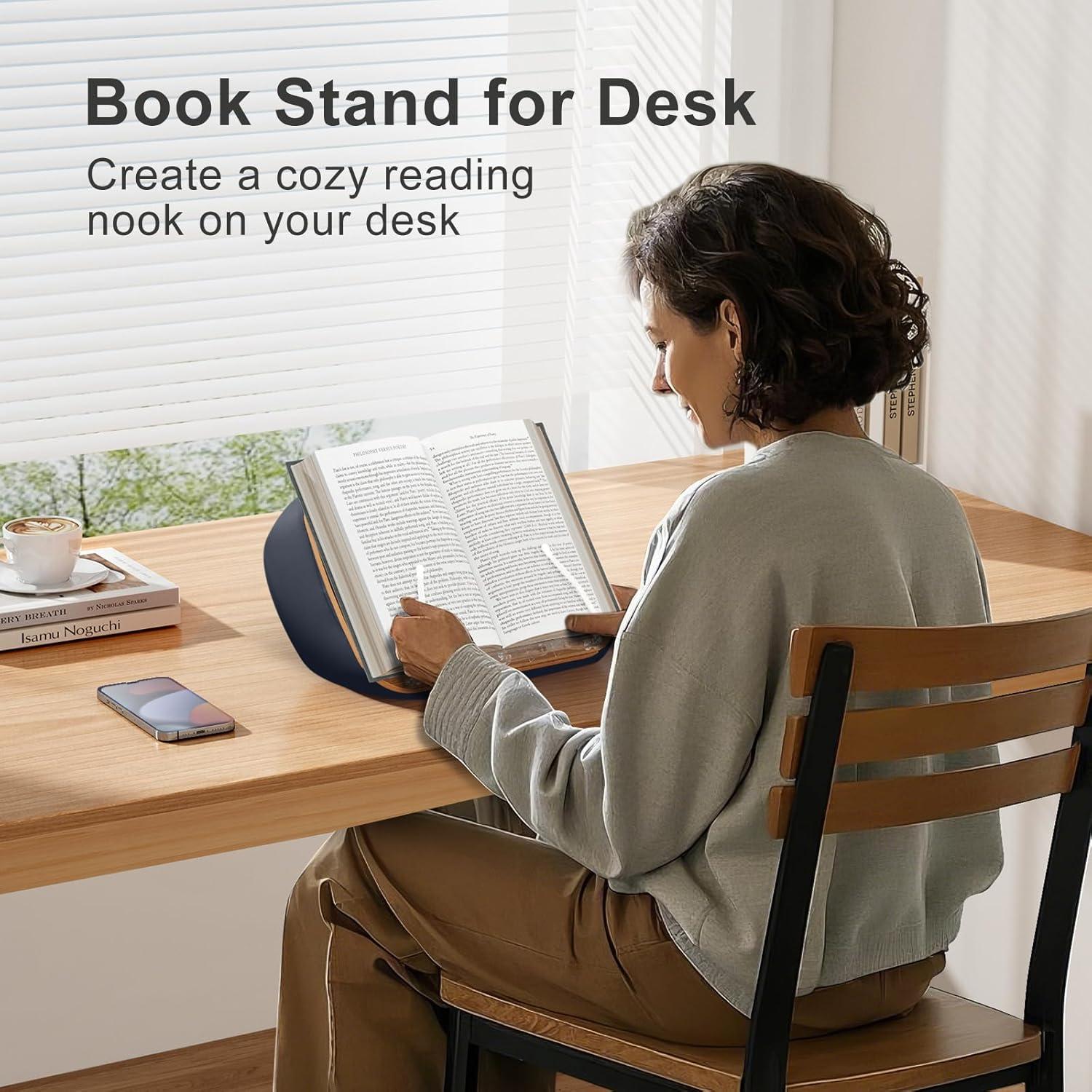 Soporte de Libro Ergonov Almohada Lectura 30x22.86 cm Gris