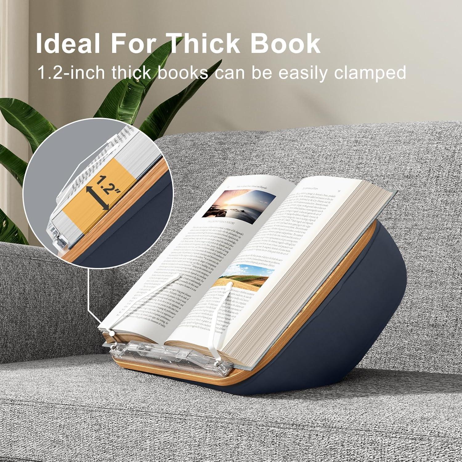 Soporte de Libro Ergonov Almohada Lectura 30x22.86 cm Gris