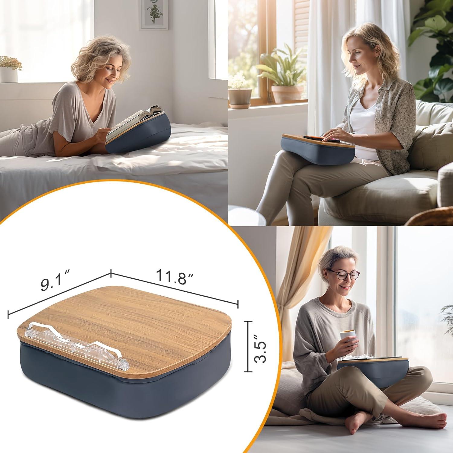 Soporte de Libro Ergonov Almohada Lectura 30x22.86 cm Gris