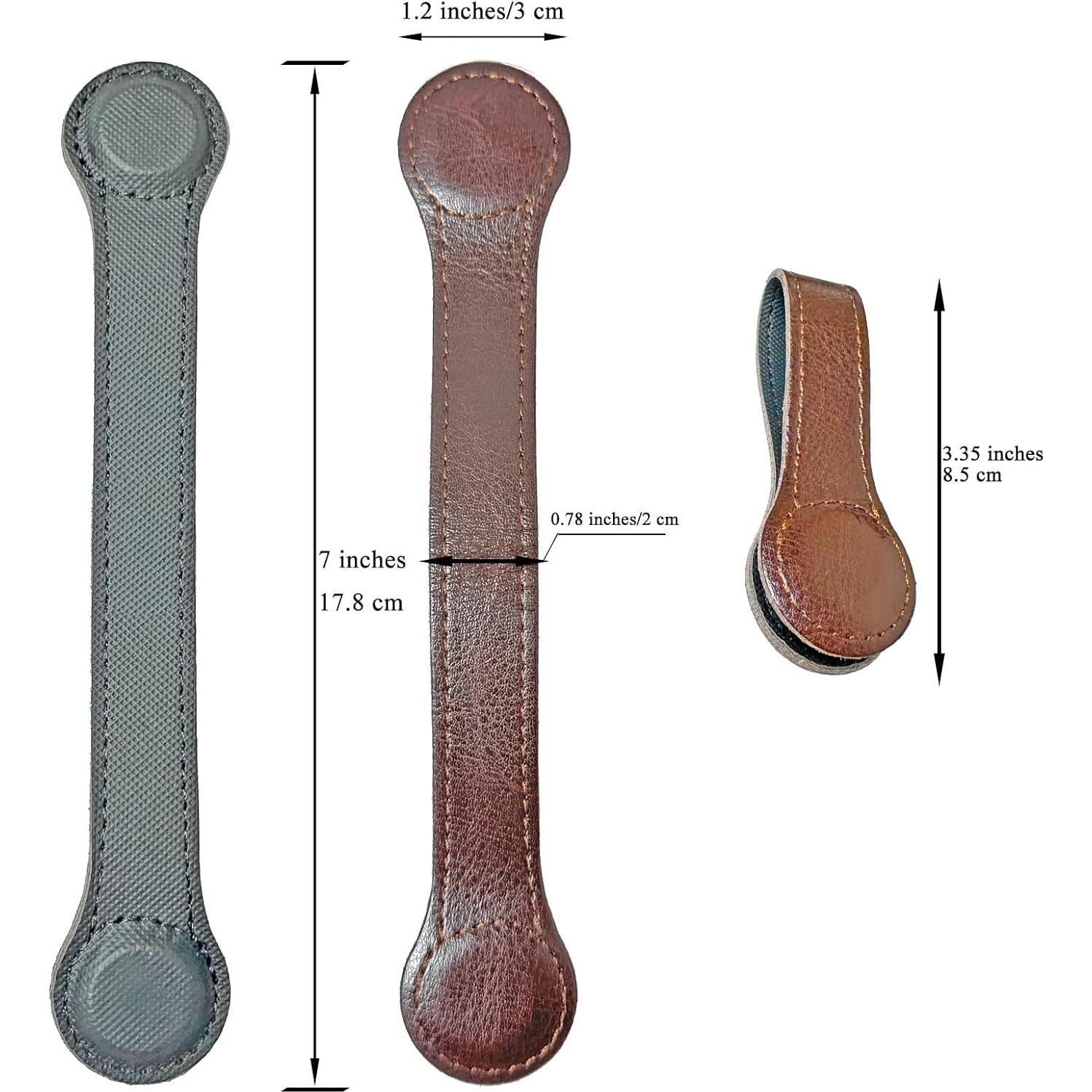 Clips de Toalla Magnéticos Prriudy de Cuero Marrón - 3 Pack