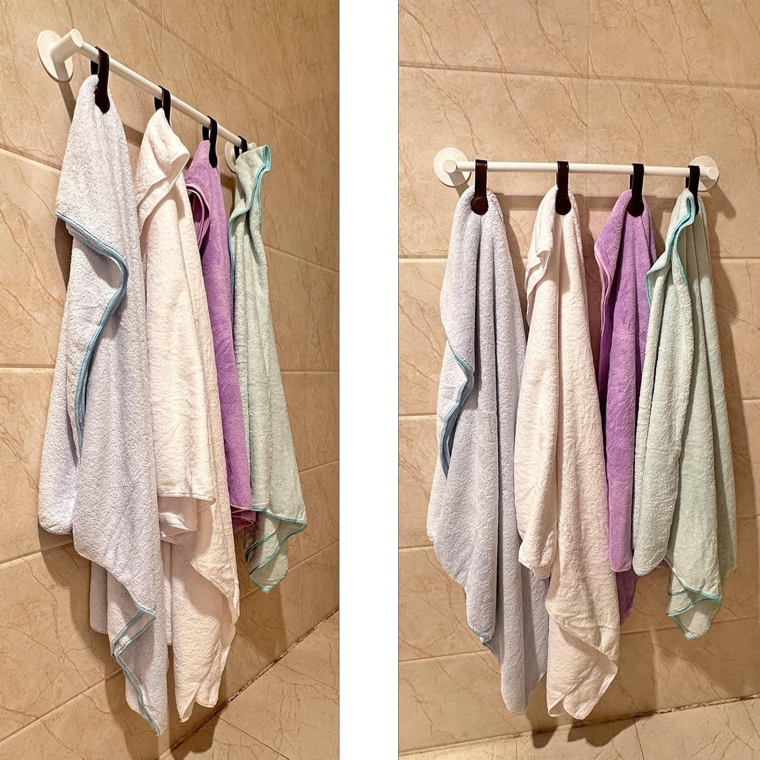 Clips de Toalla Magnéticos Prriudy de Cuero Marrón - 3 Pack